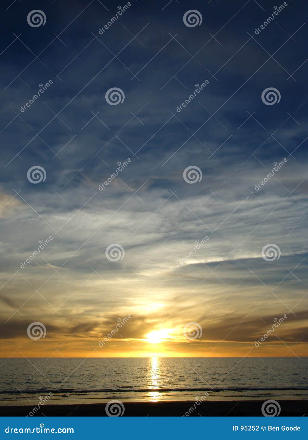 Blue Yellow Sunset Stock Photography - Image: 95252