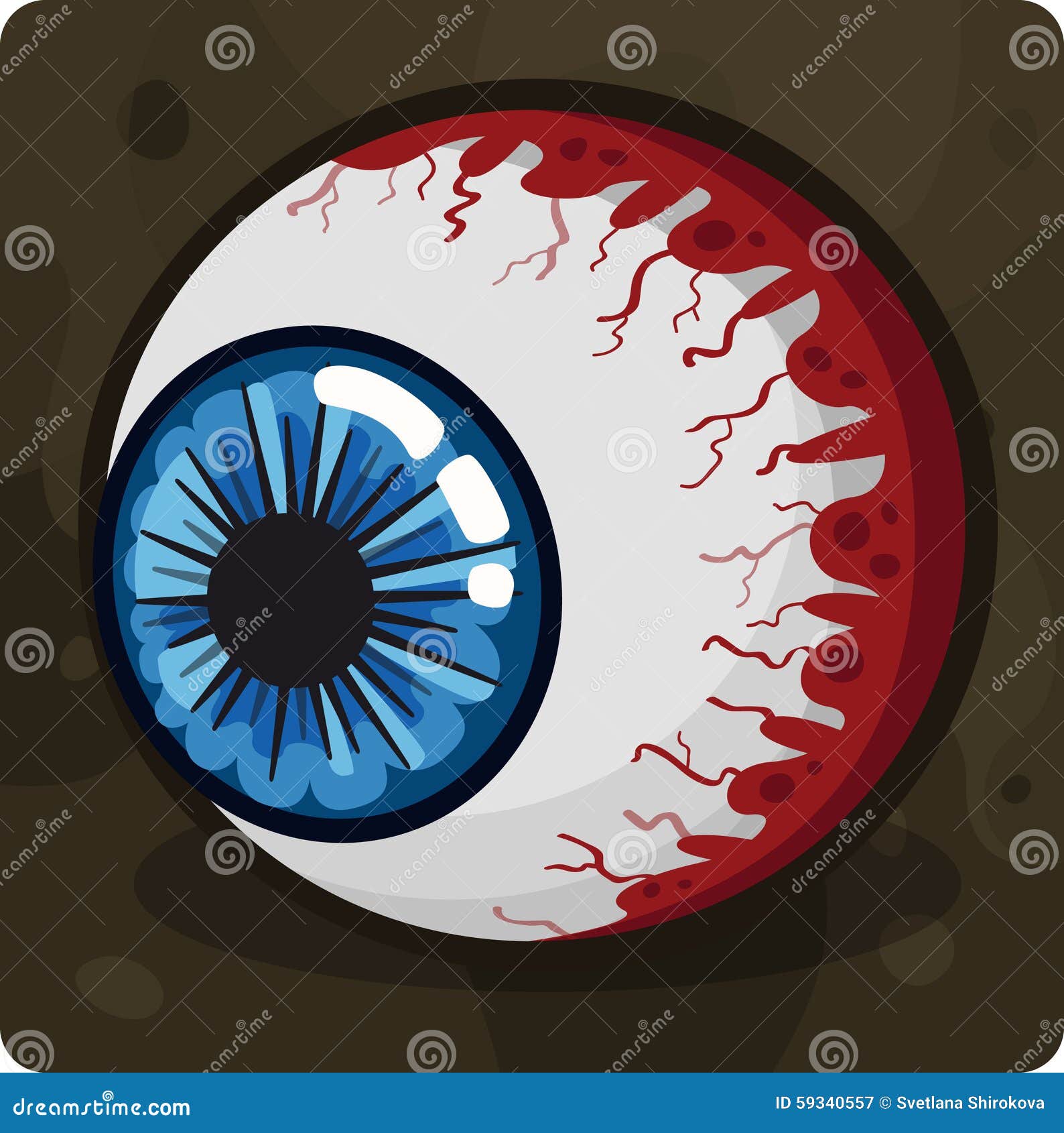 Blue zombie eye stock vector. Illustration of eyesight 59340557