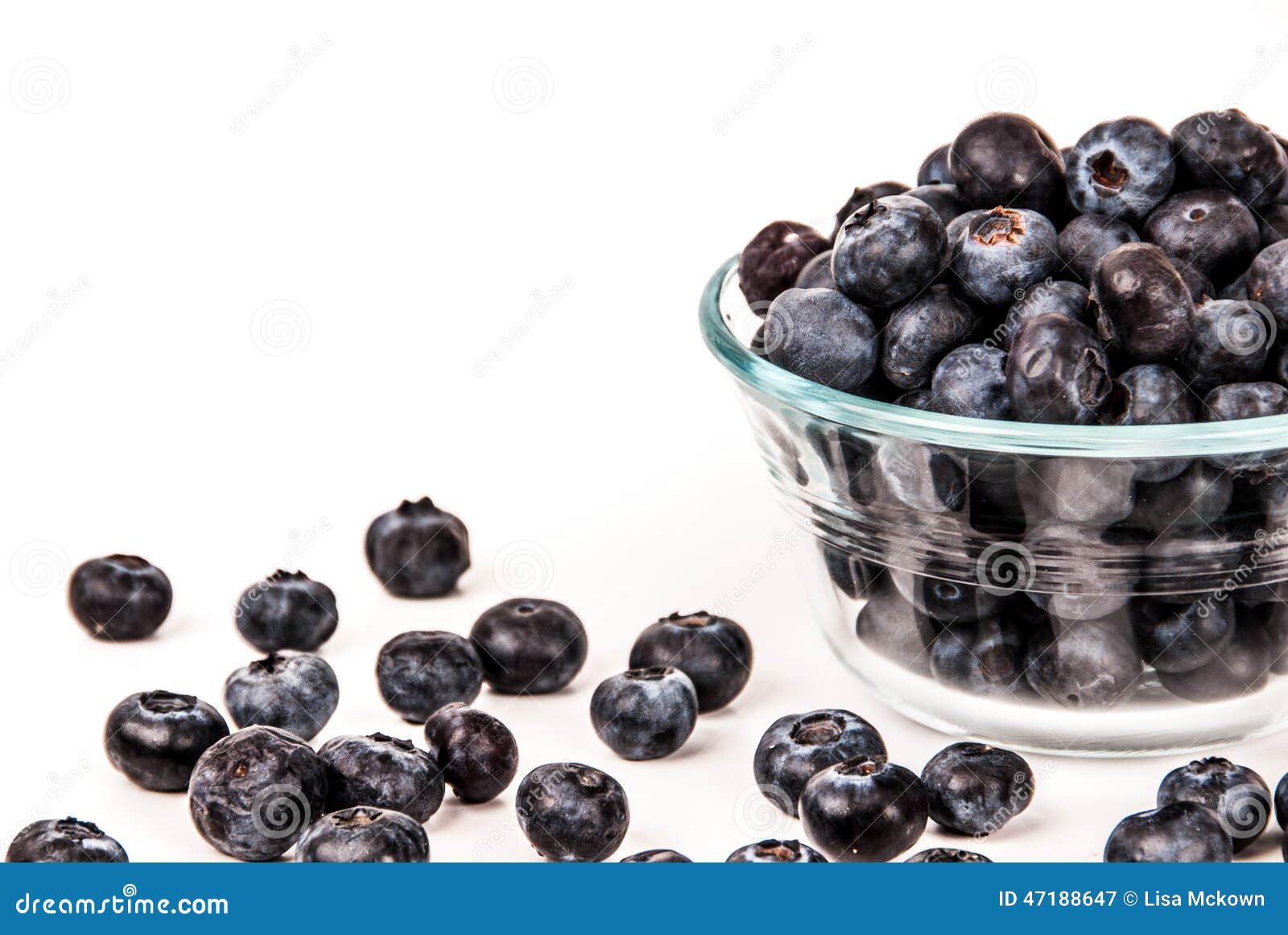 Blueberries in a Bowl Isolated on White Stock Image - Image of isolated ...