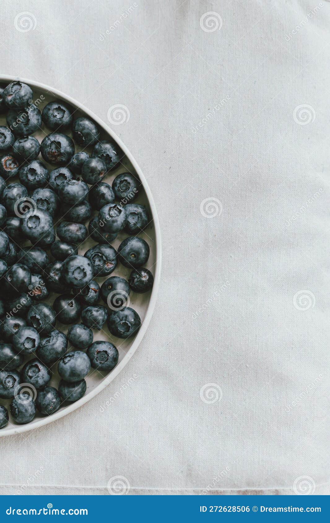 Blueberries in Modern Ceramic Plate Flat Lay. Summertime in Countryside ...