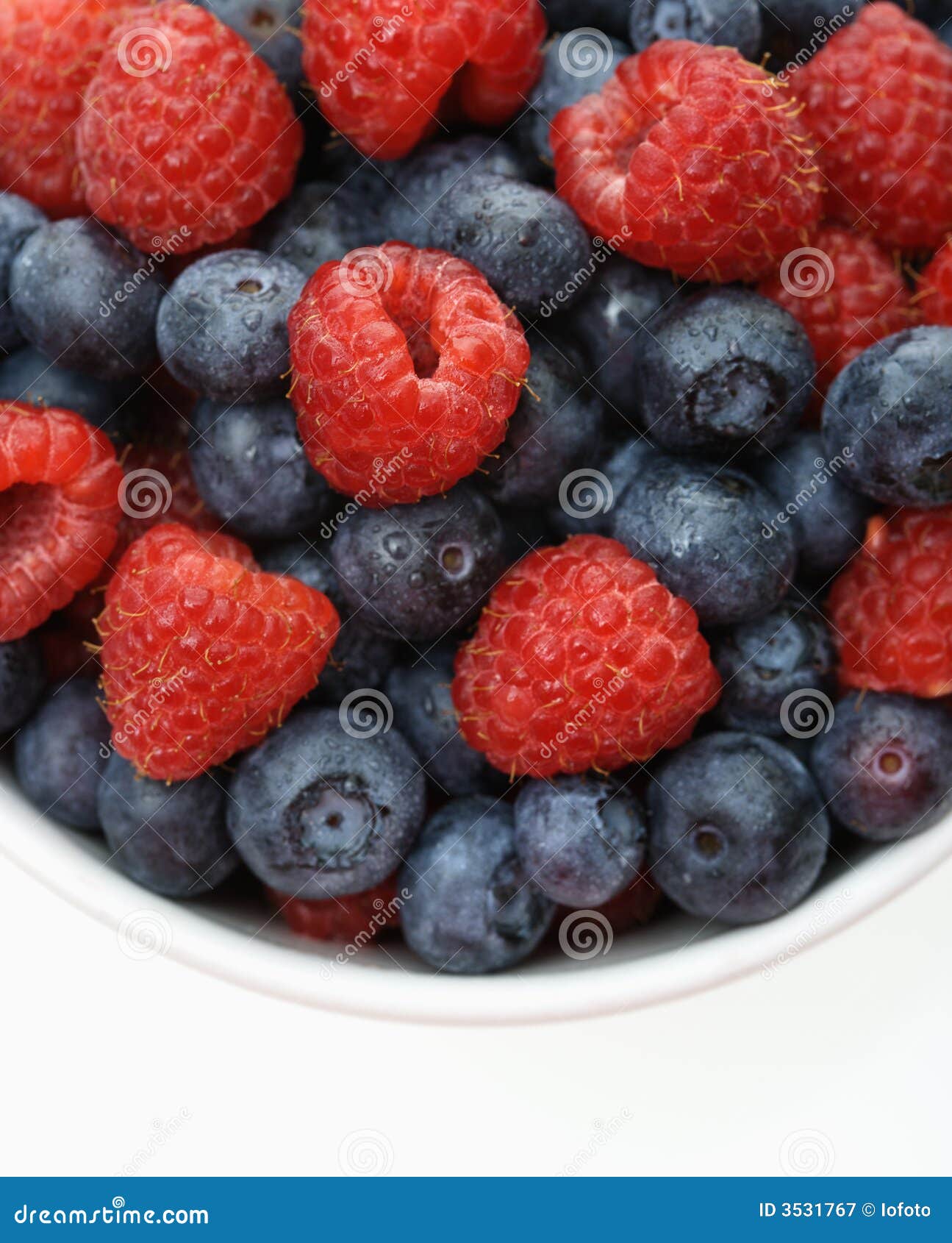 Blueberries and Raspberries. Stock Image Image of fruit, raspberry