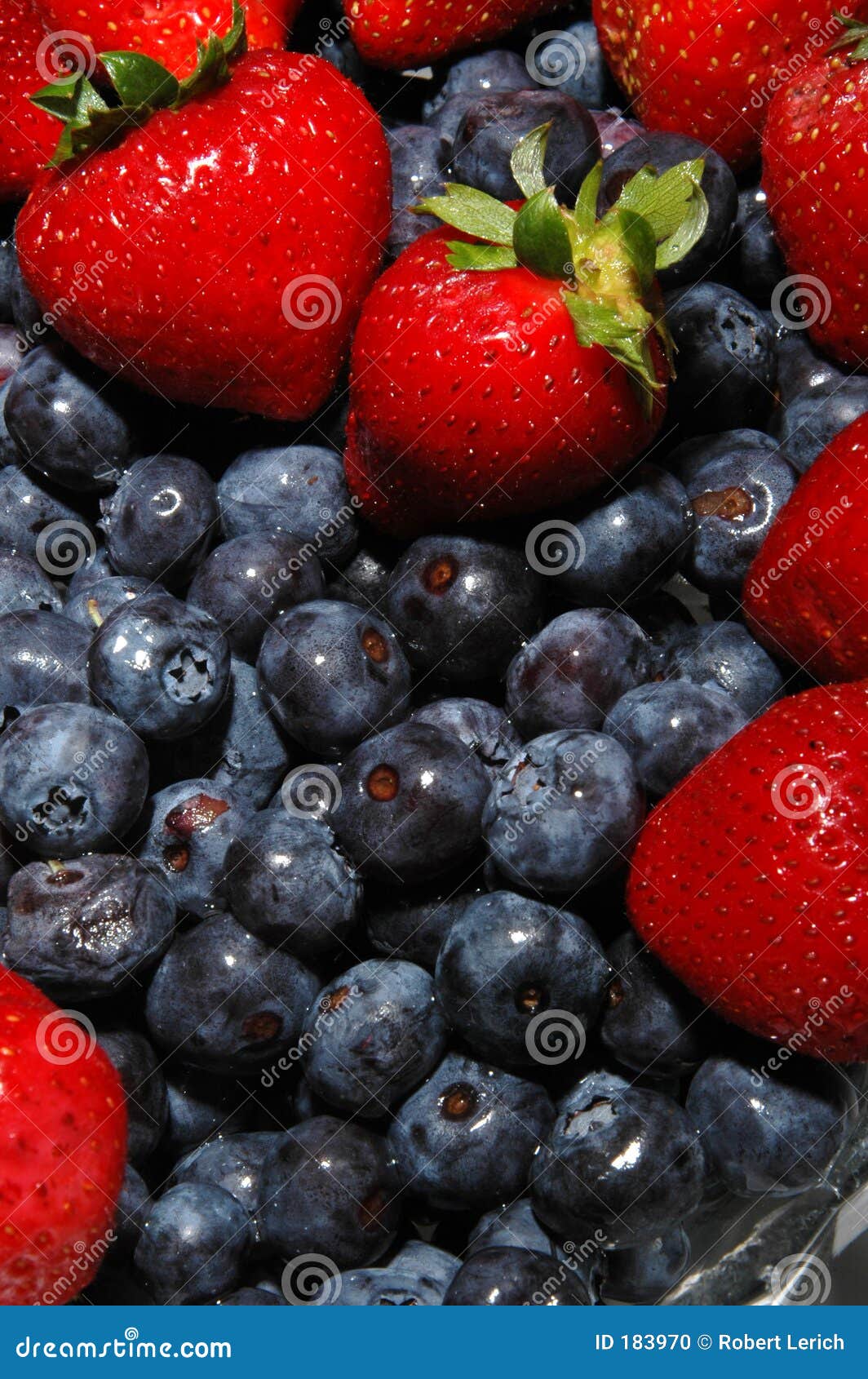 Blueberries strawberries stock photo. Image of delicious 183970