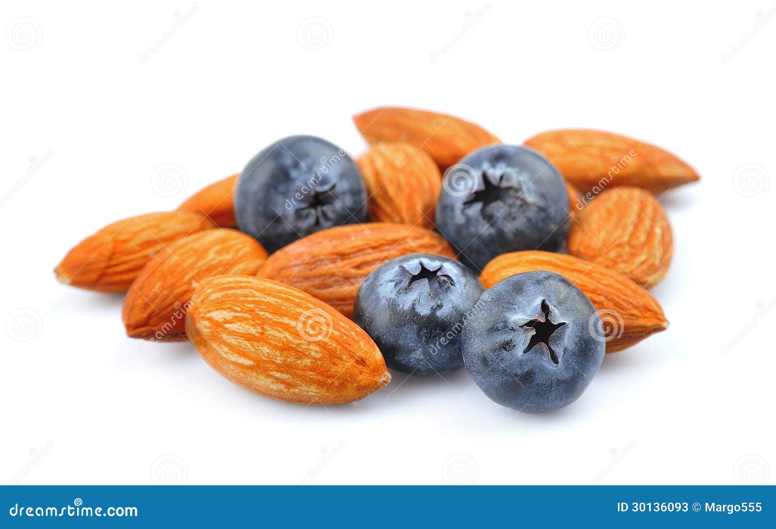 Blueberry with almonds stock image. Image of fruit, ripe 30136093