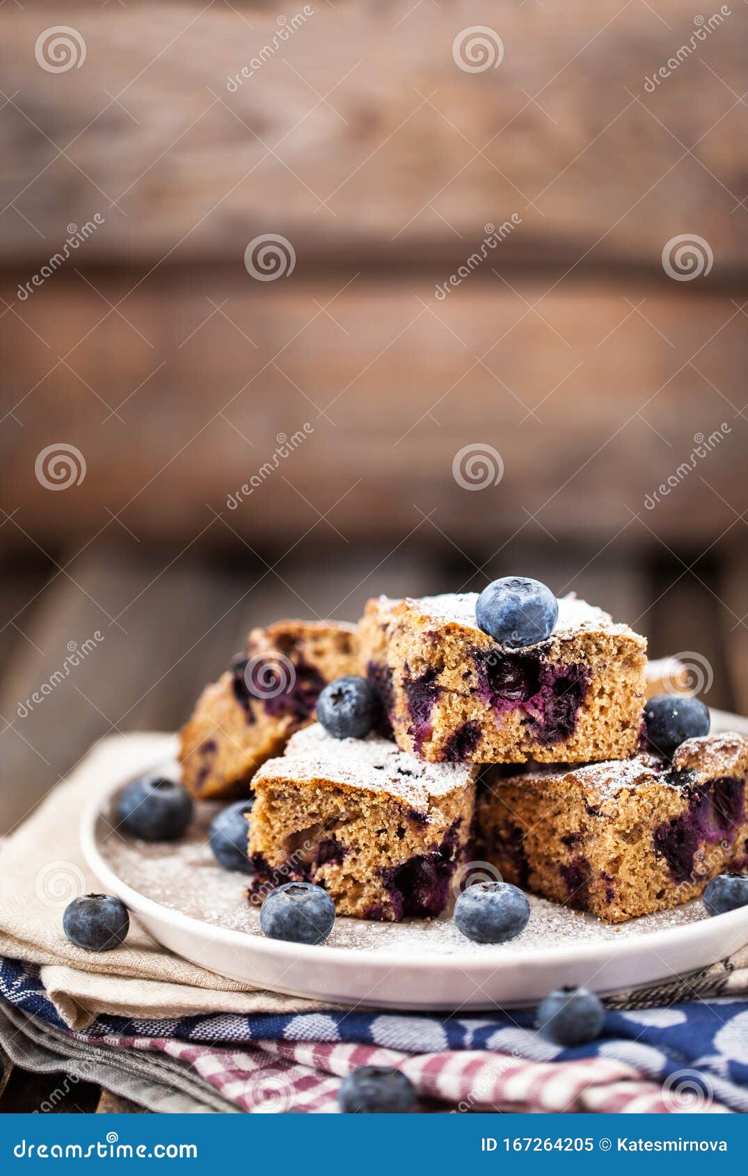 Blueberry Buckwheat Coffee Cake Stock Image Image of wooden, healthy