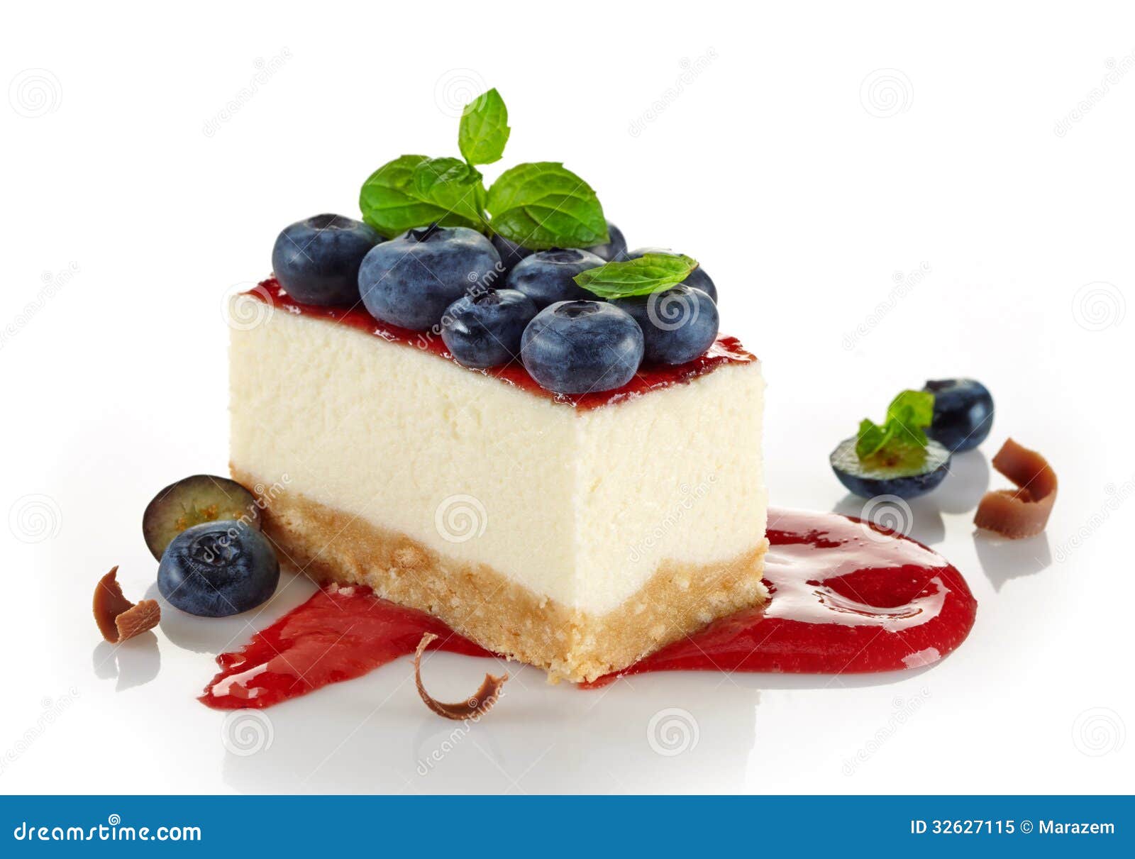 Blueberry Cheesecake. A Woman Mixes Blender Blueberry Jam Into Cottage