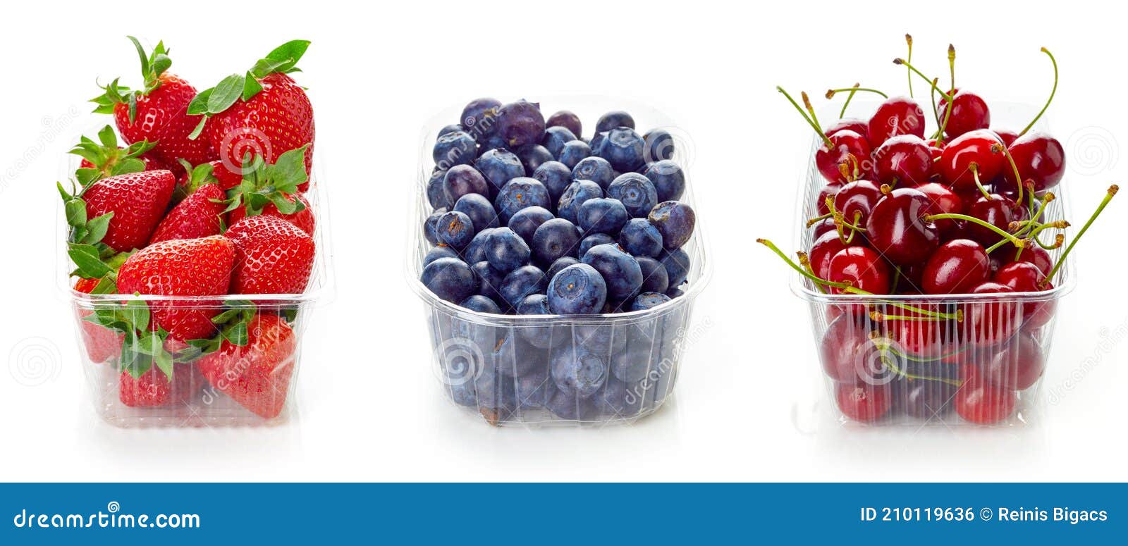 Various Berries in Plastic Container Box Isolated on White Stock Photo Image of healthy, great