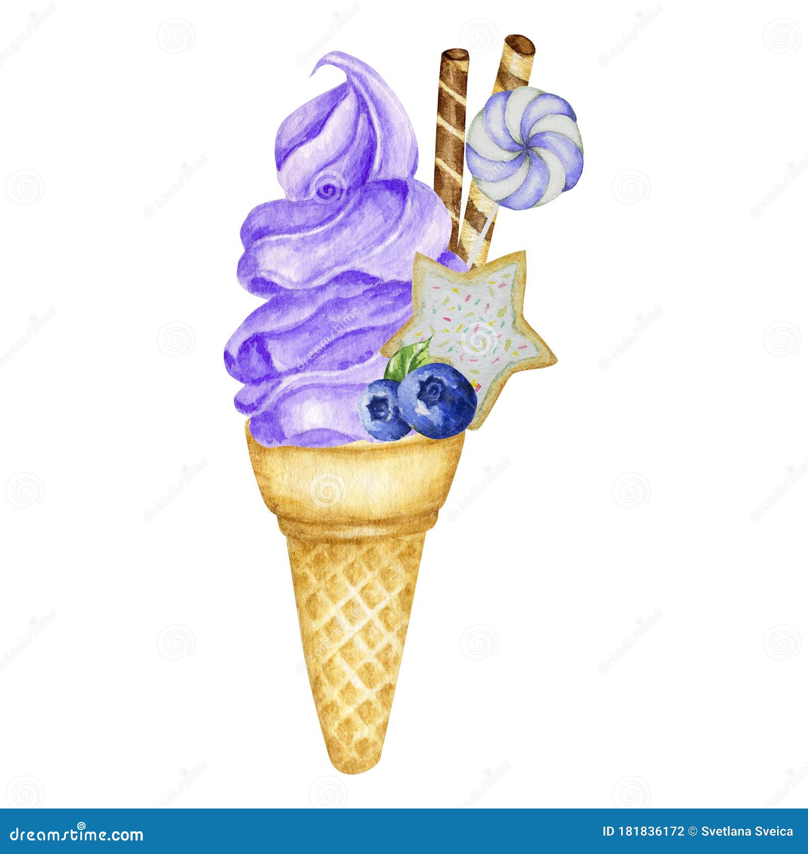 Blueberry Waffles Cartoon Vector | CartoonDealer.com #86389851