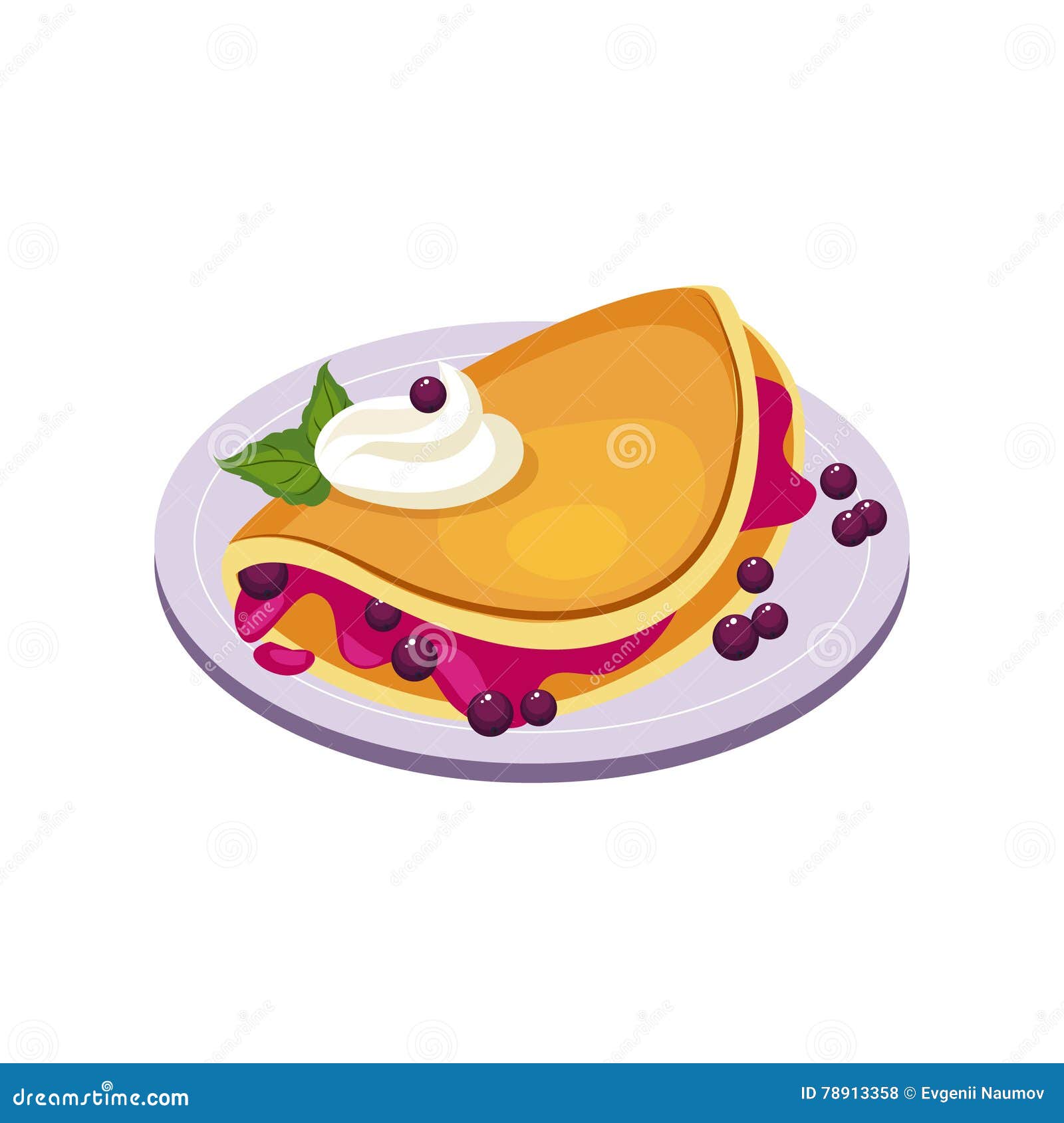 blueberry pancake breakfast food   icon