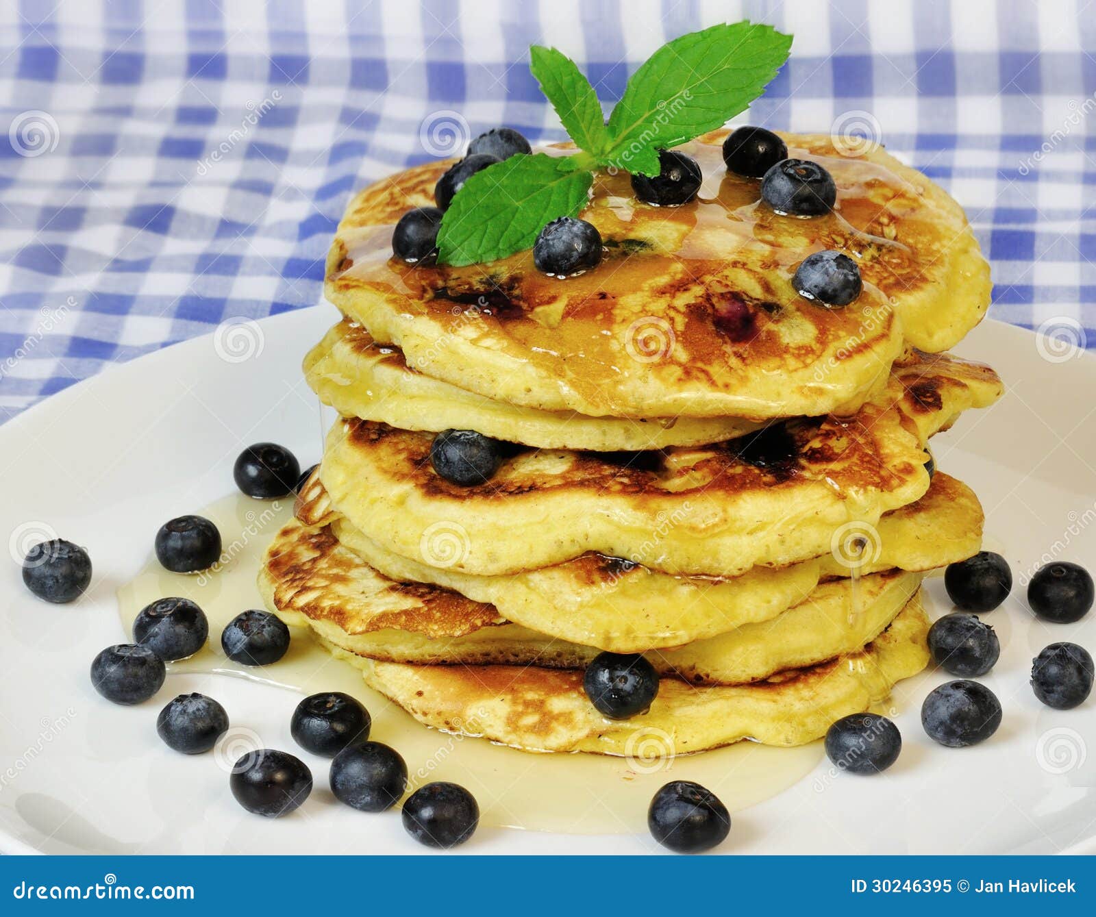 Blueberry pancakes stock image. Image of meal, vegetarian 30246395