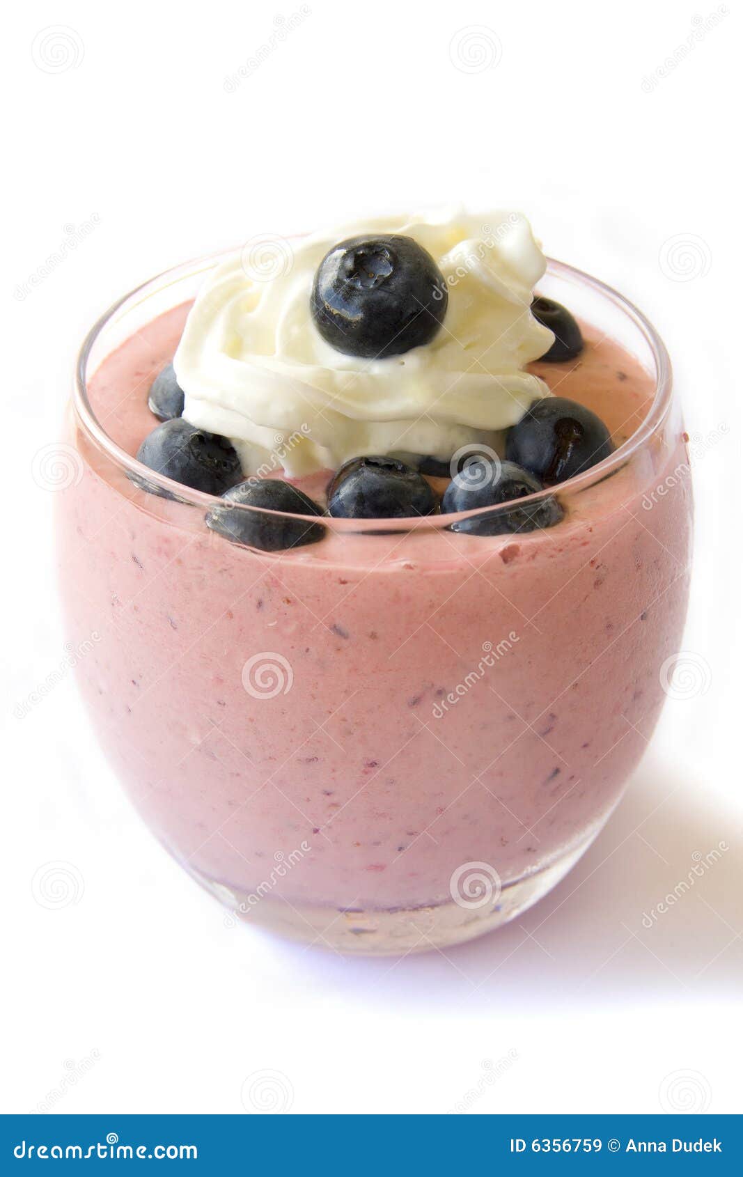 Blueberry and Raspberries Yogurt Stock Image Image of whipped