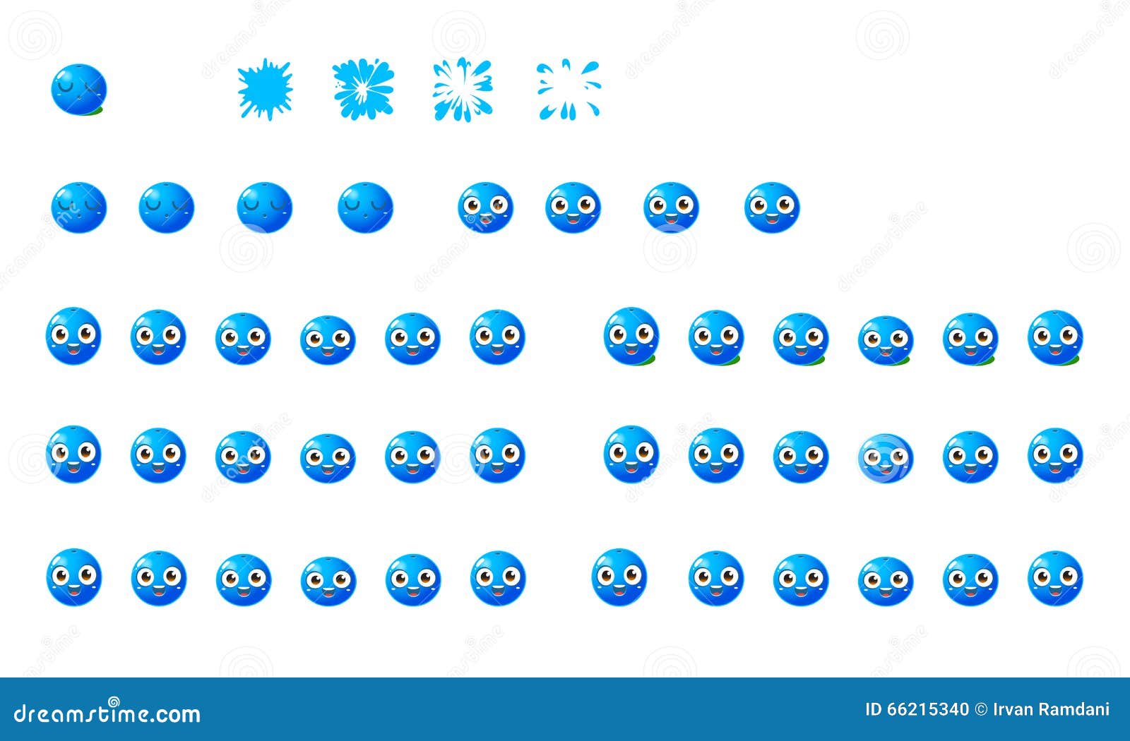 Blueberry Sprites Splash Stock Illustration - Image: 66215340