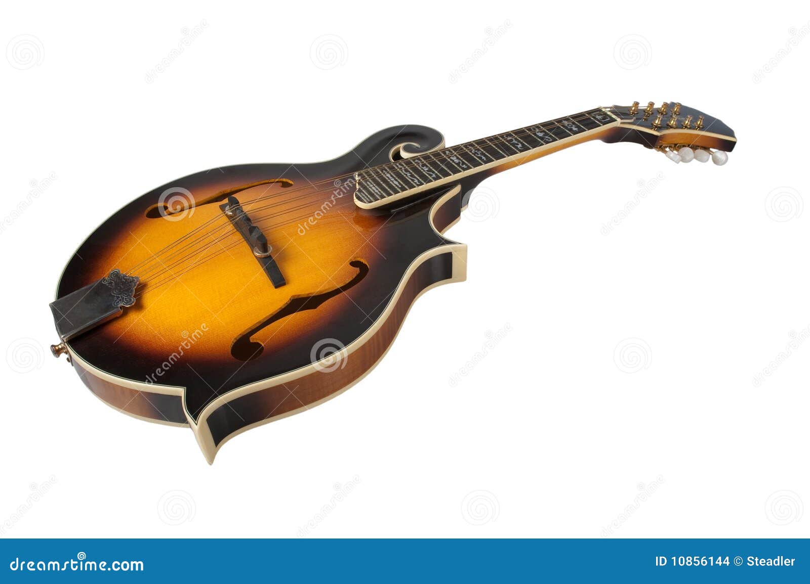 bluegrass mandolin  on white