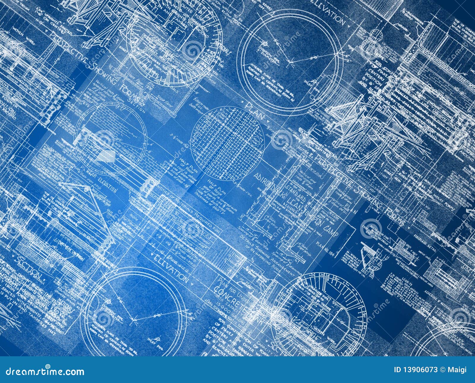 Blueprint Background Stock Photos - Image: 13906073