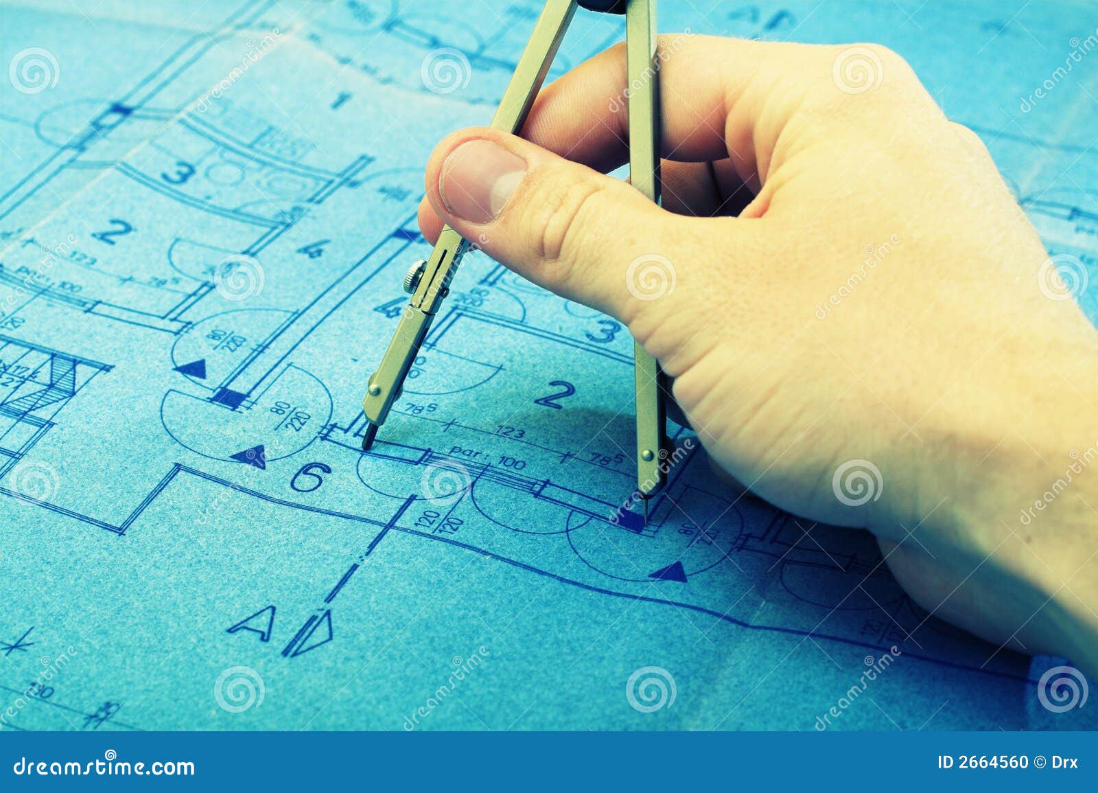 Blueprint concept planning stock photo. Image of hand 2664560