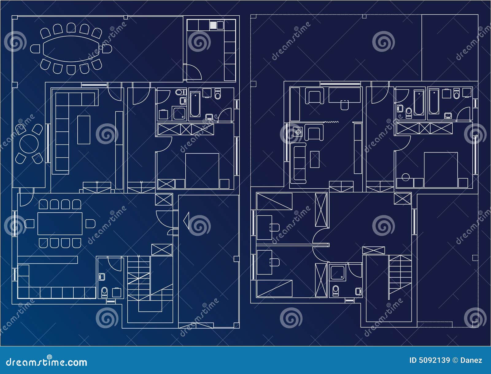 Blueprint home stock illustration Image of home 