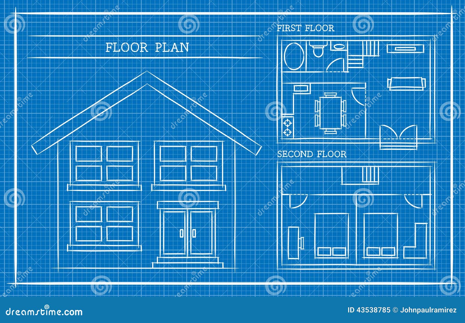 Blueprint House Plan Architecture Stock Vector Image 43538785