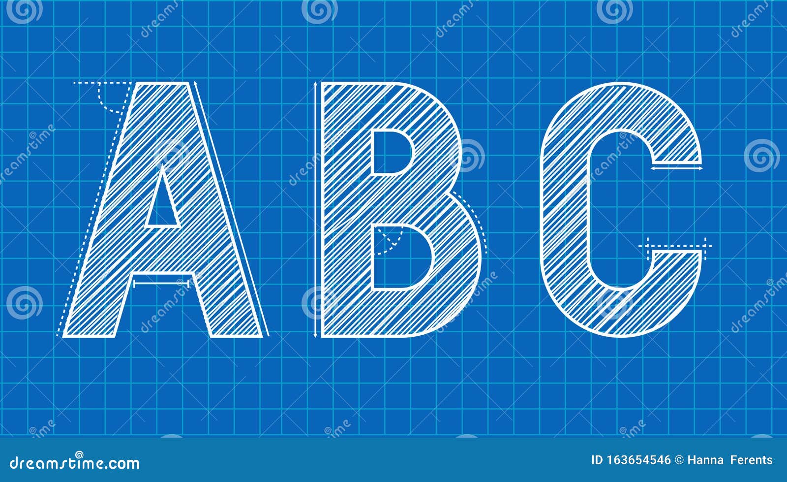 Blueprint Sketch Letter Logo Construction Lines Vector Font Building  Company Stock Vector by ©kaer_dstock 477748404