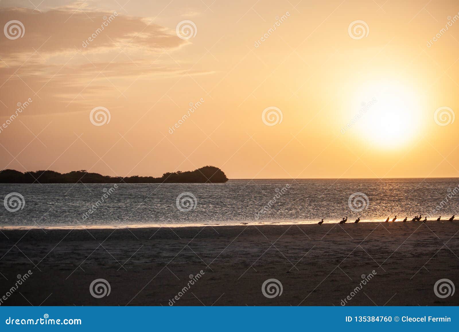 blues, brown, and water beautiful escene small twon coche margarita island