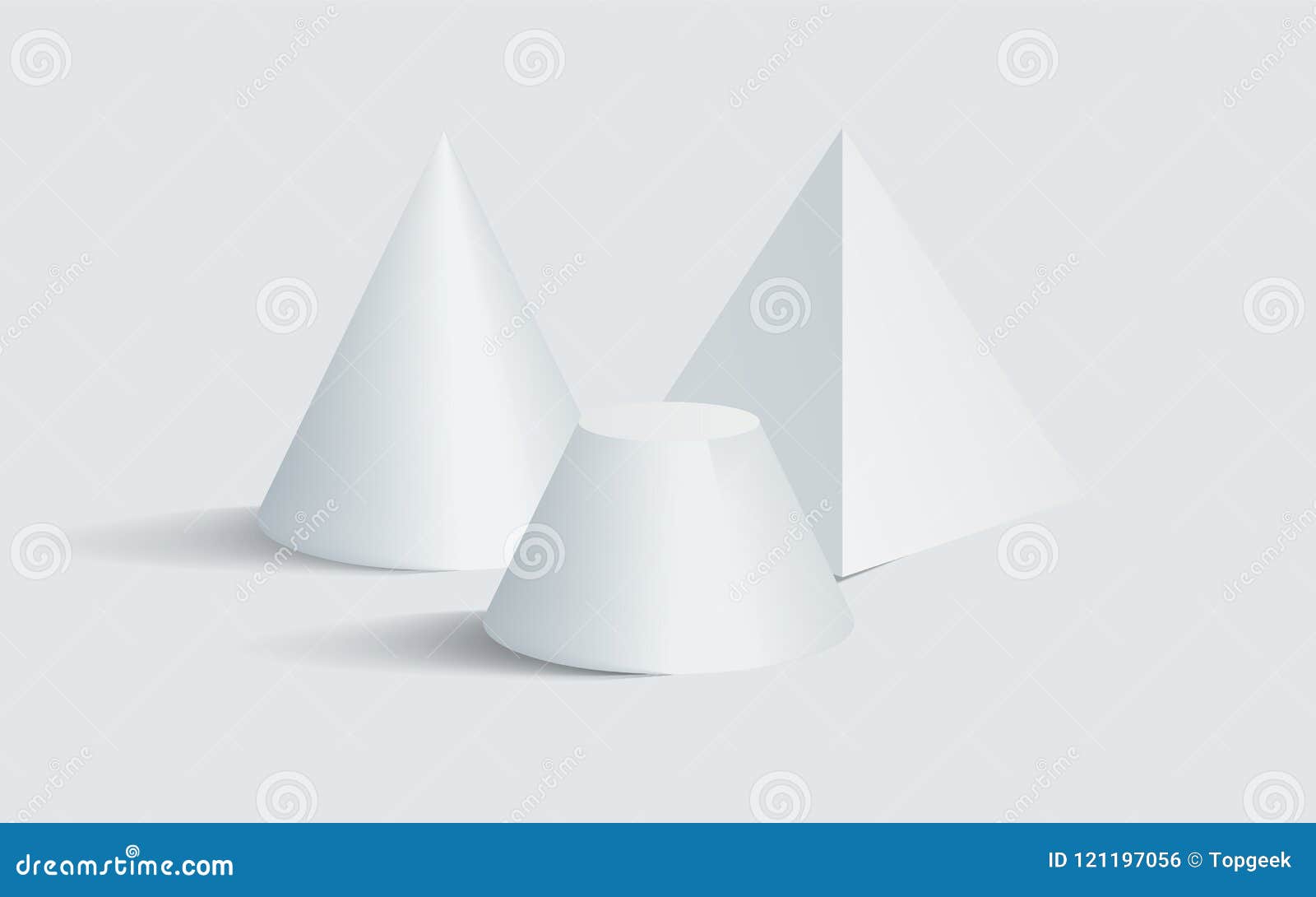 blunted cone pentagonal prism 3d geometric s