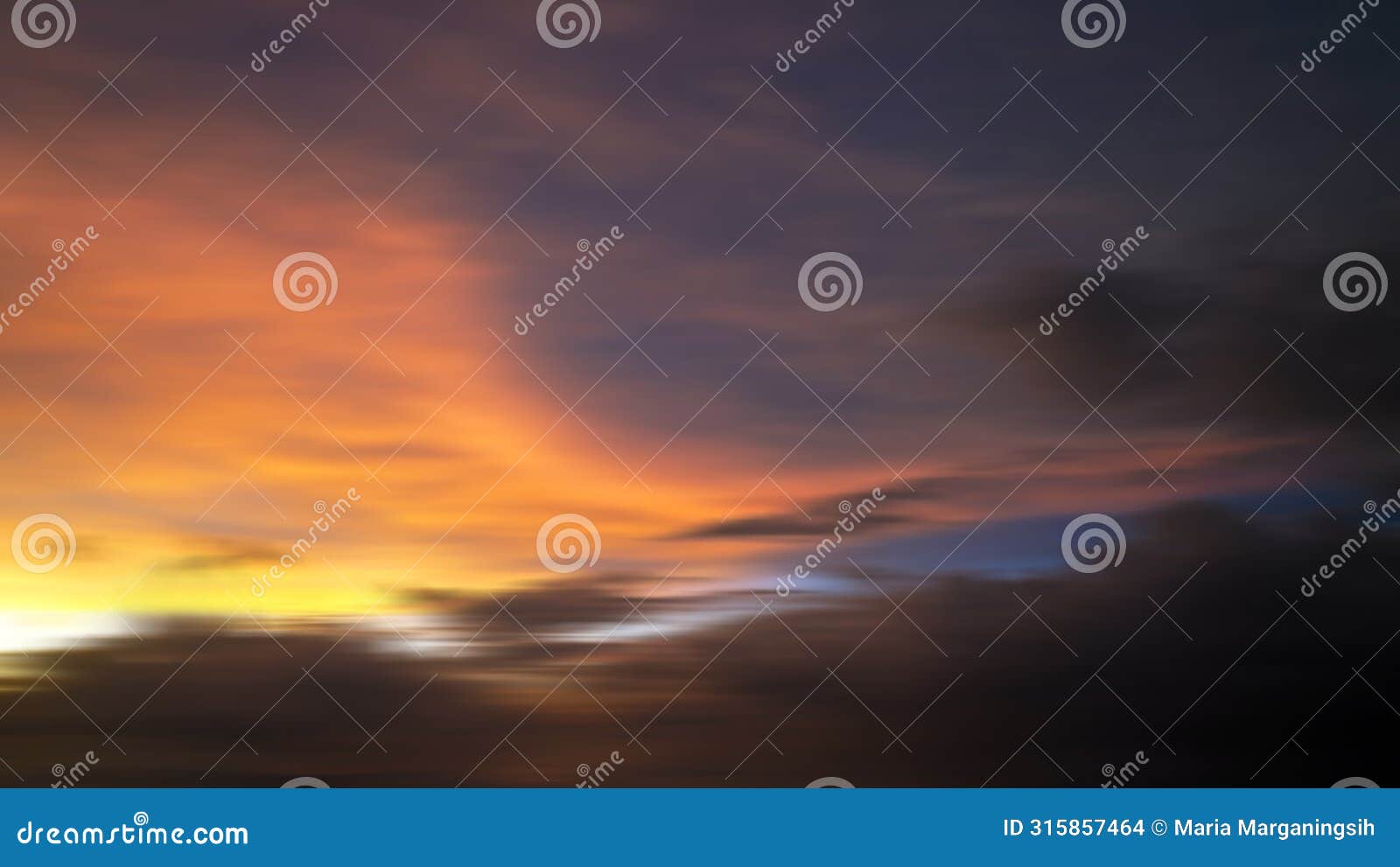 blur background of the sunset sky with colorful clouds. dramatic sky at magic hours.
