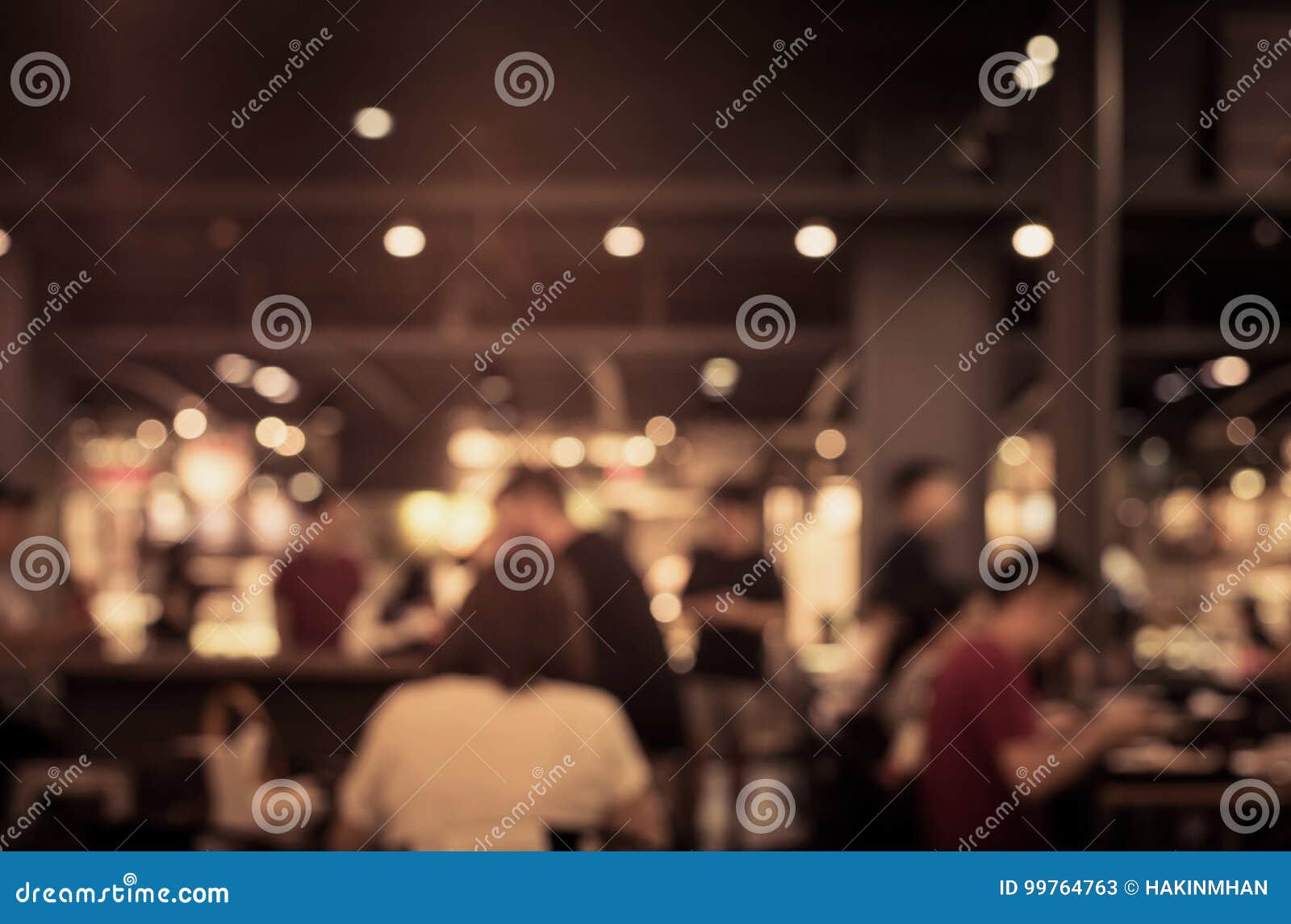 blur of people in cafe,restaurant with lighting background
