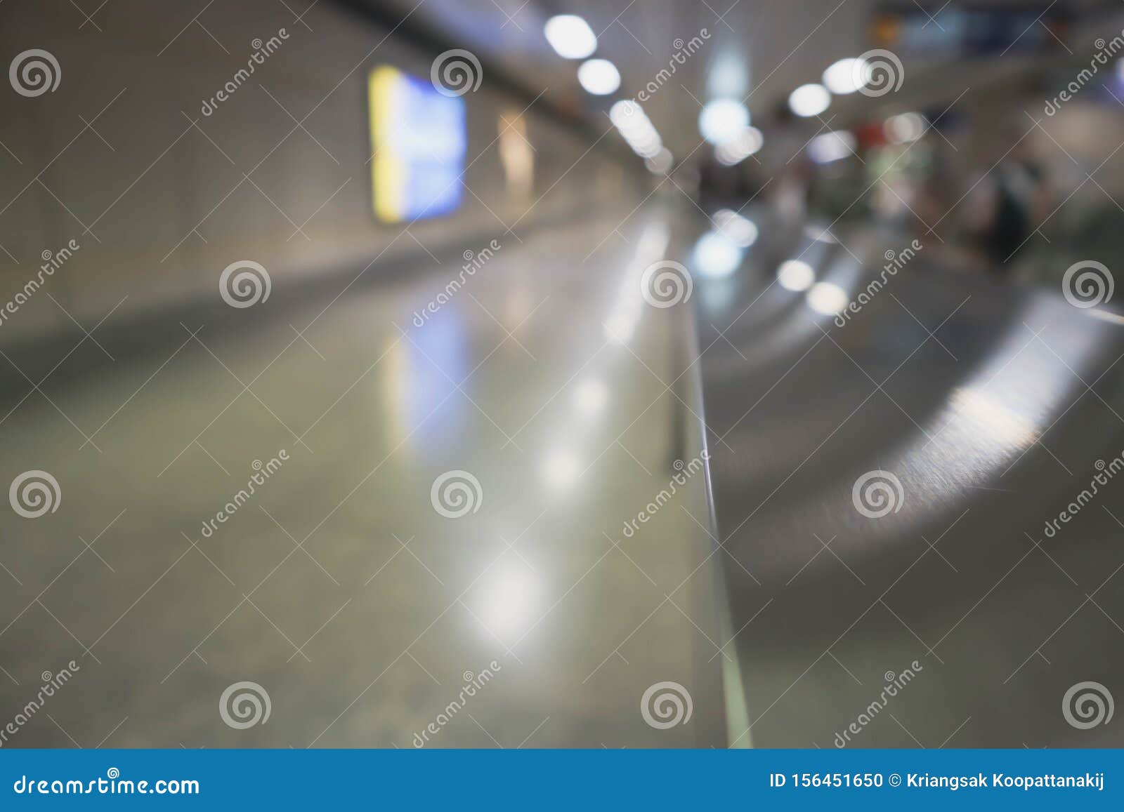 Blur Photo of Hand Rail, Walk Way and Background in Subway Stock Photo -  Image of dark, bright: 156451650