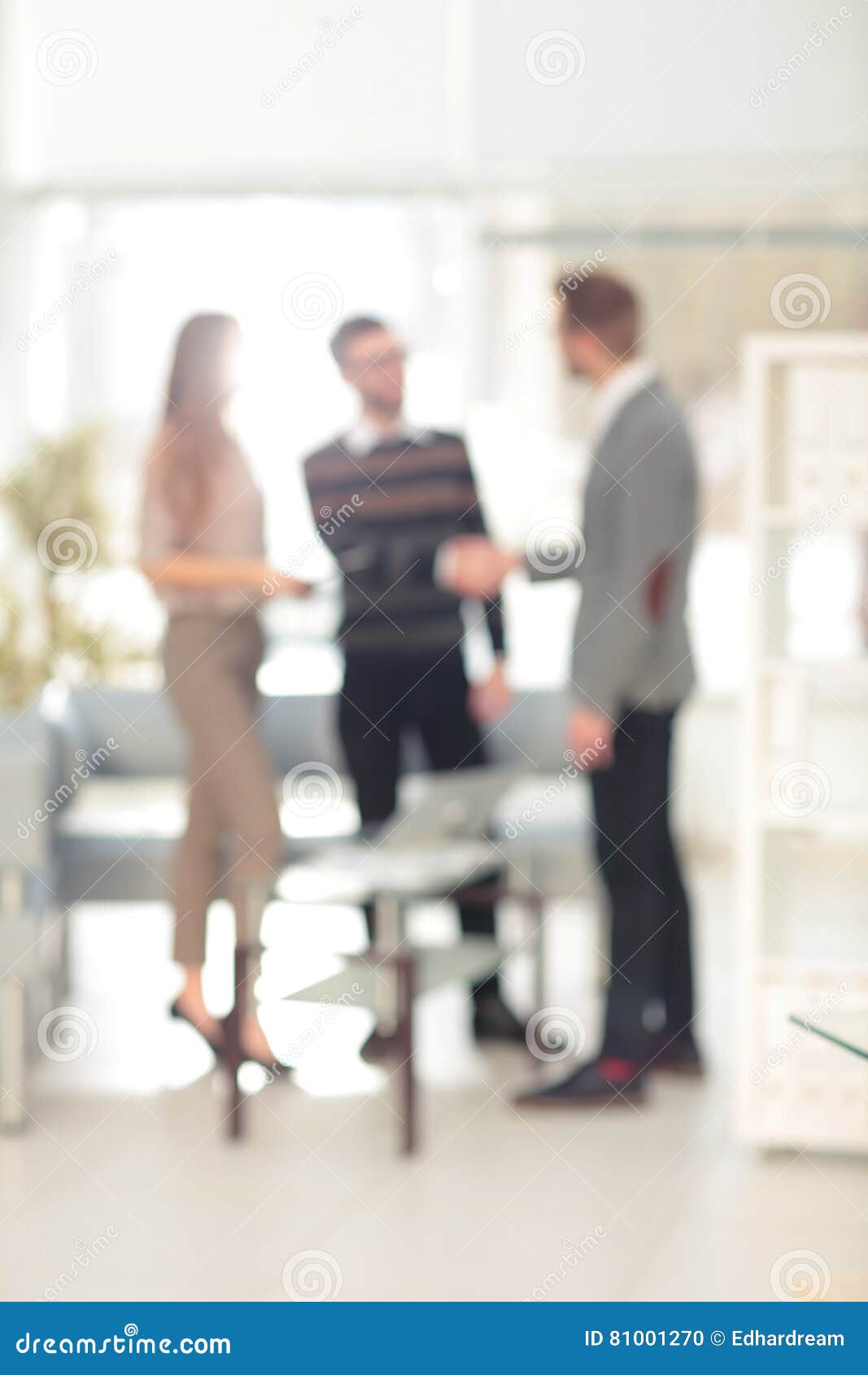 Blurred Abstract Background of Business Discussion People Group. Stock