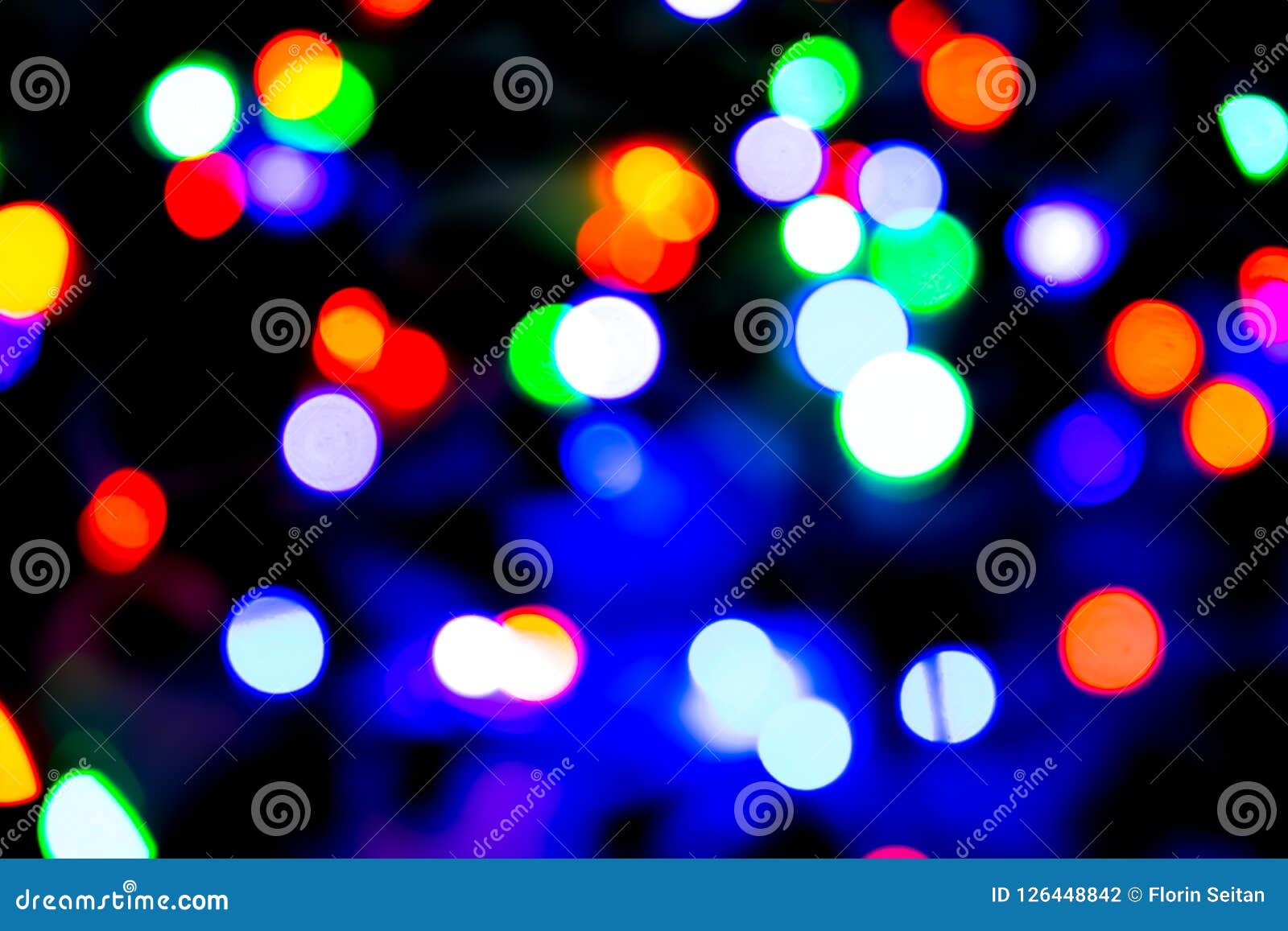 Blurred Background with Colorful Bokeh Lights on Dark Purple and Blue  Background/blurred Christmas Lights Stock Photo - Image of green, depth:  126448842