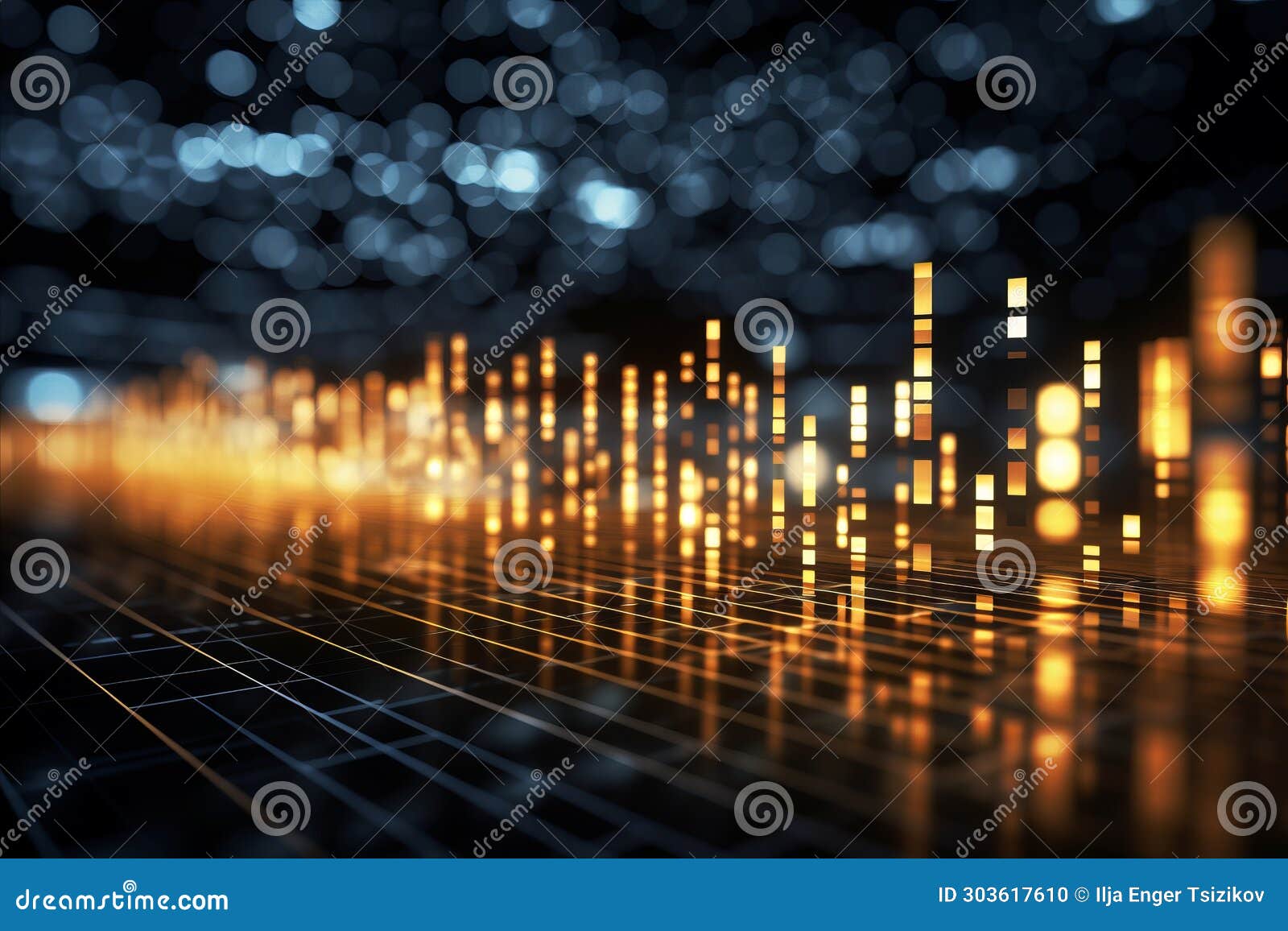 Blurred Bokeh Effect With Binary Code And Computer Circuitry For Blurred Bokeh Effect With Binary Code And Computer Circuitry For