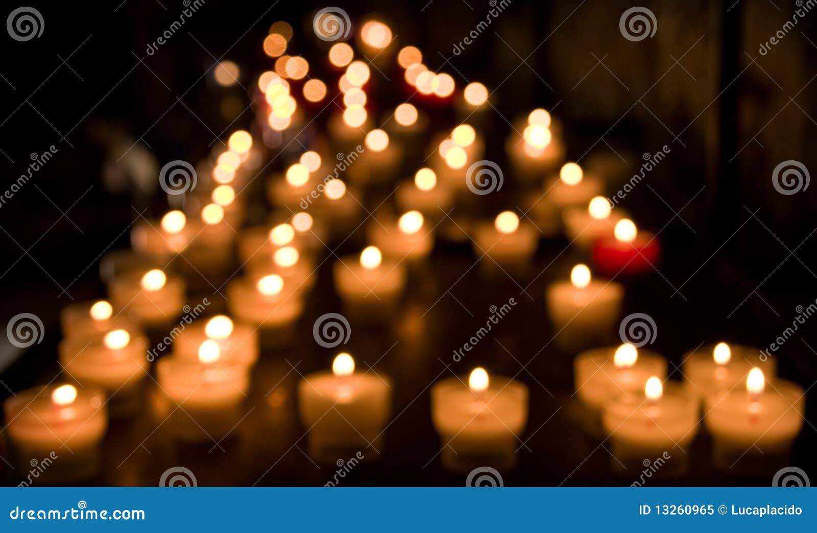 Blurred Candles Burn in a Church Stock Image Image of church, teary