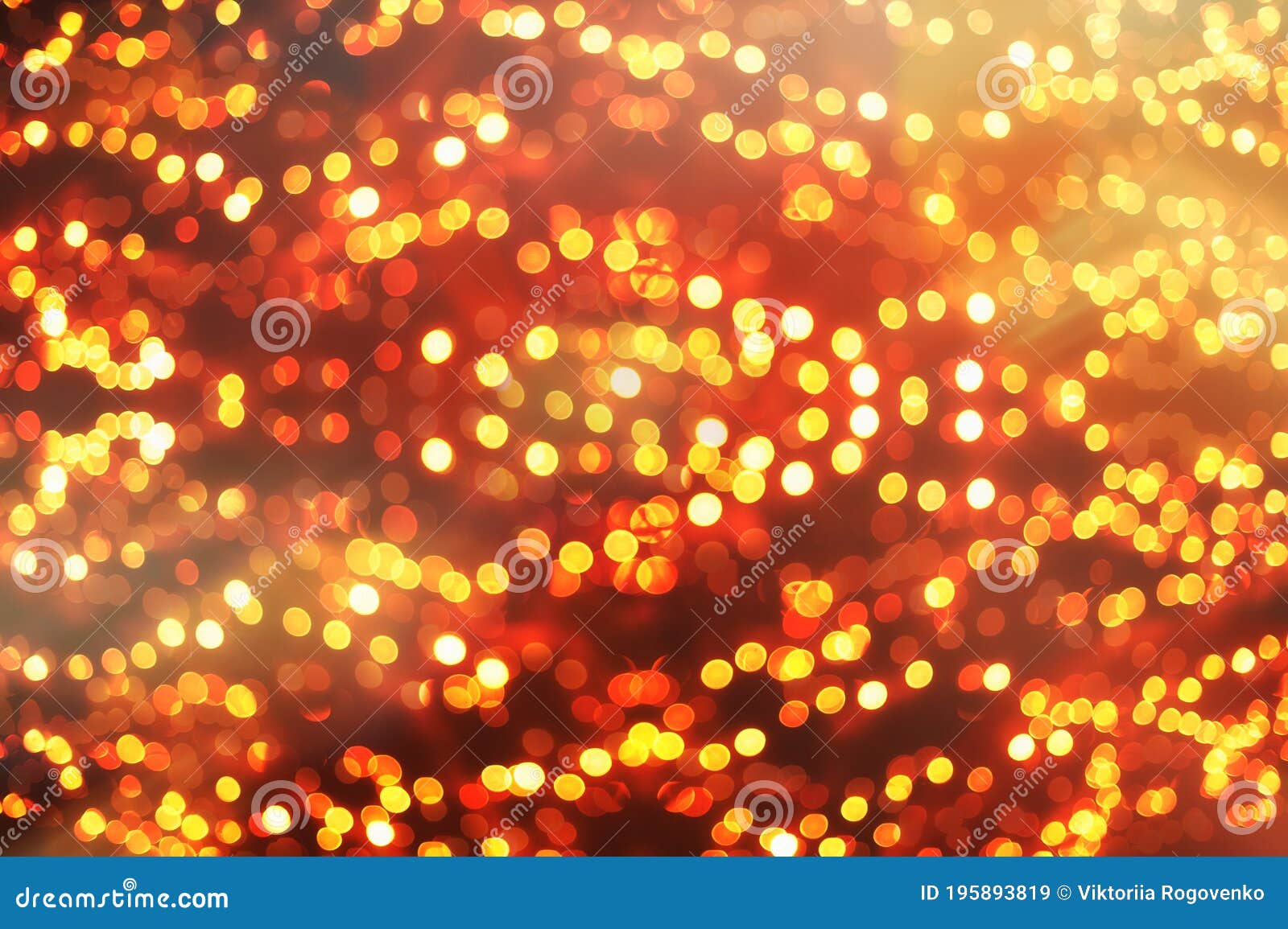 Blurred Christmas Tree on Black Background Stock Image Image of