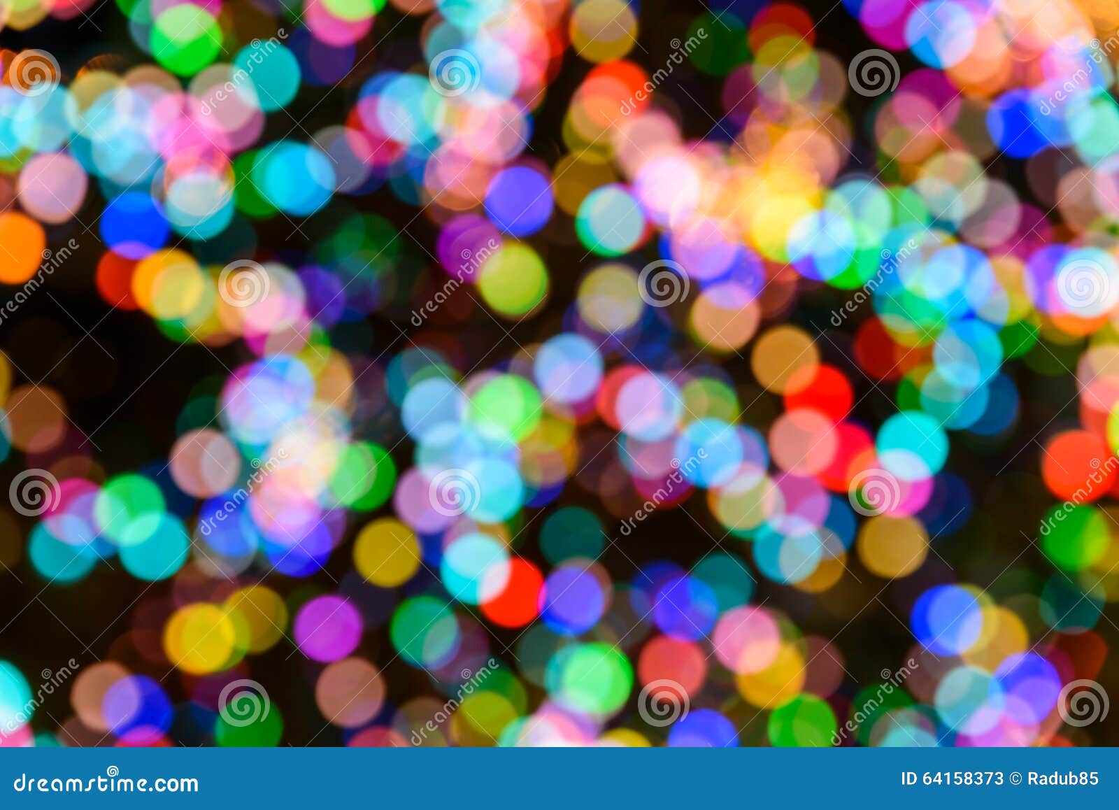 Blurred Christmas Tree Lights Stock Image - Image of city, light: 64158373