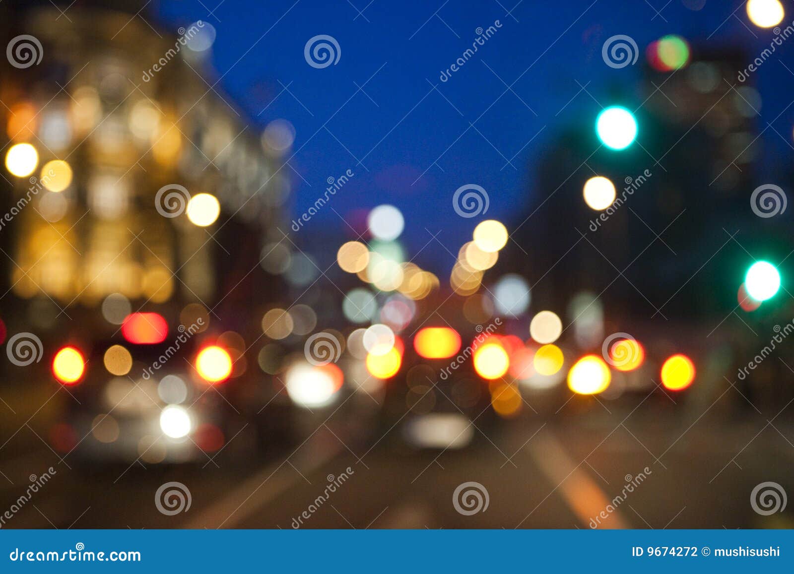 Blurred City Lights Background Stock Photo - Image of romance, energy:  9674272