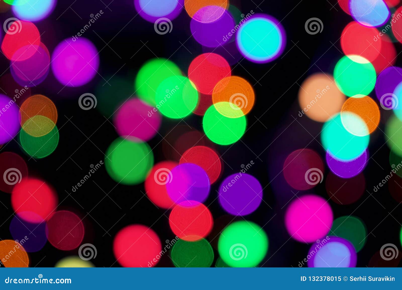 Blurred Colorful Bokeh New Year Lights Stock Image - Image of color ...