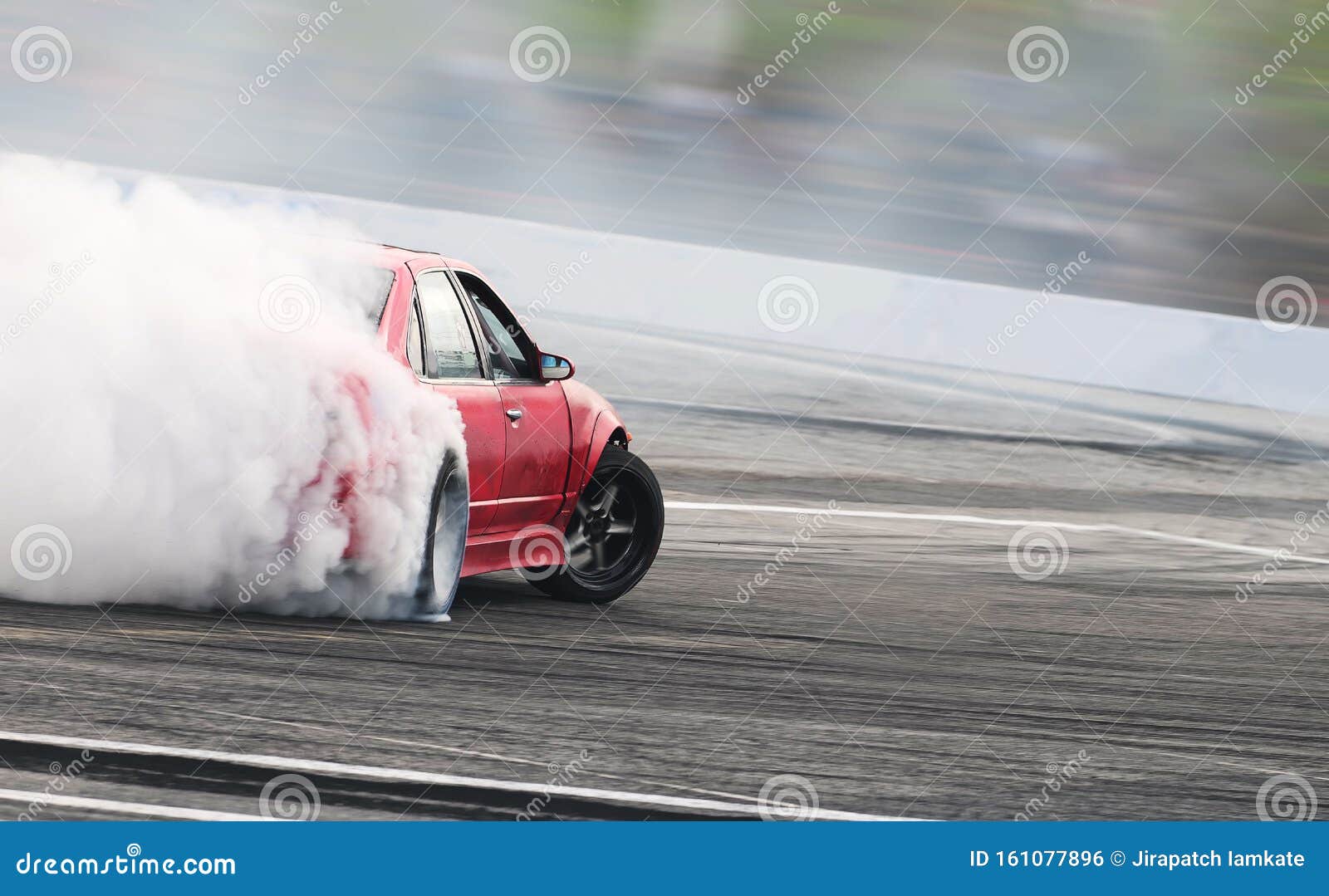 Car drifting image diffusion race drift car with lots of smoke