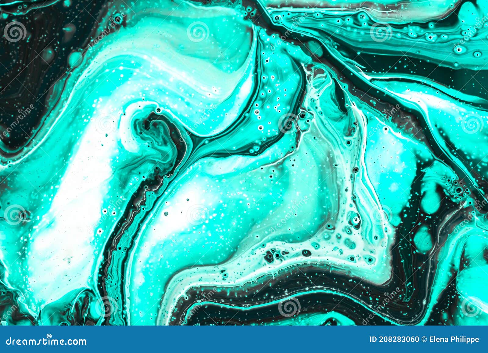 Blurred Focus. Acrylic Paints. Abstract Galaxy Marble Wallpaper. Beautiful  Mixed Blue, Azure and White Colors Stock Photo - Image of cosmic, background:  208283060