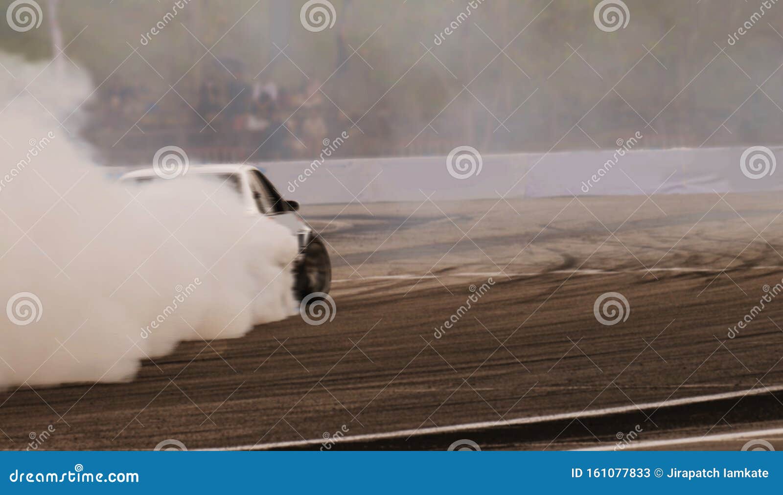 Car drifting image diffusion race drift car with lots of smoke