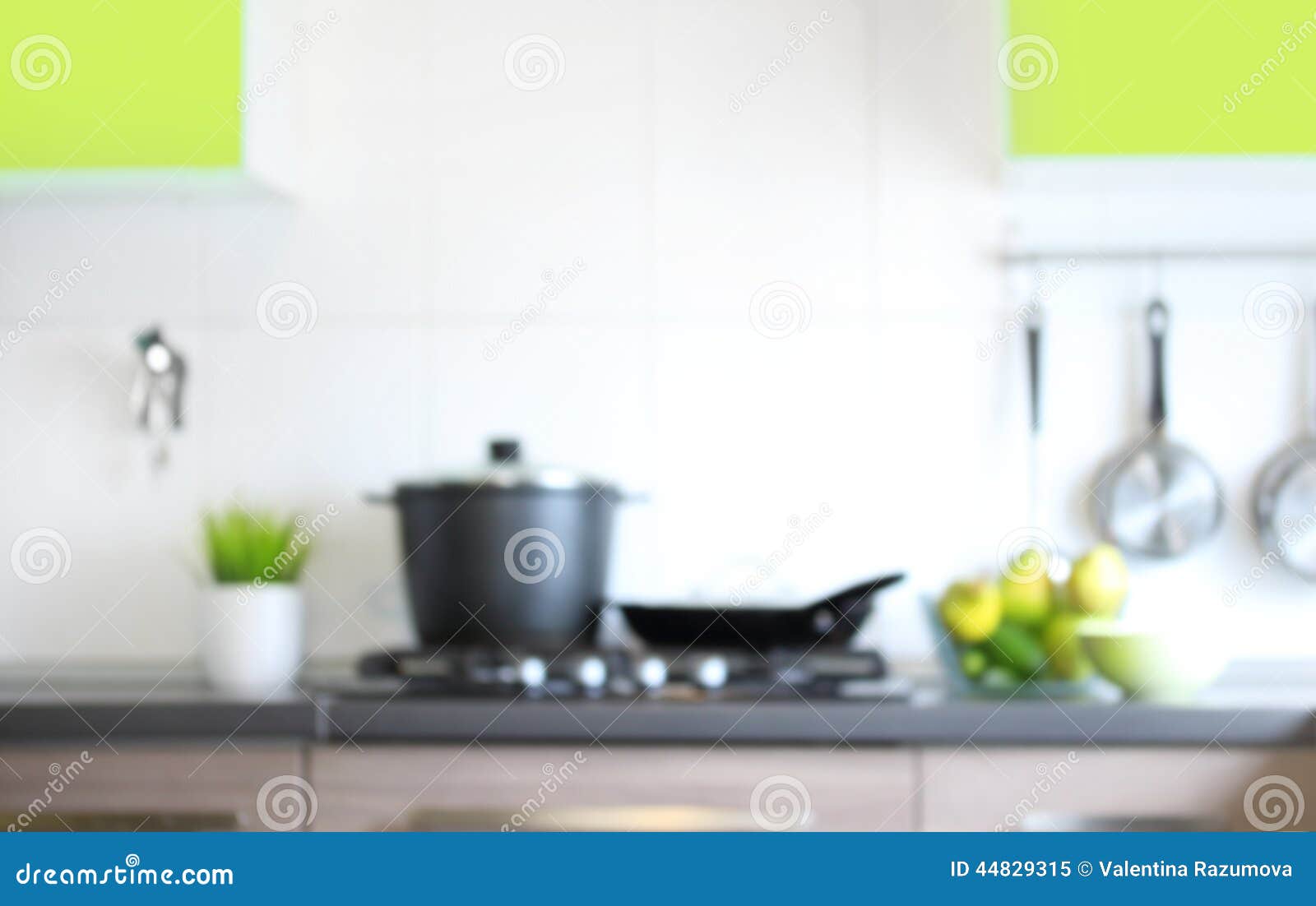 Blurred kitchen interior. stock image. Image of background - 44829315