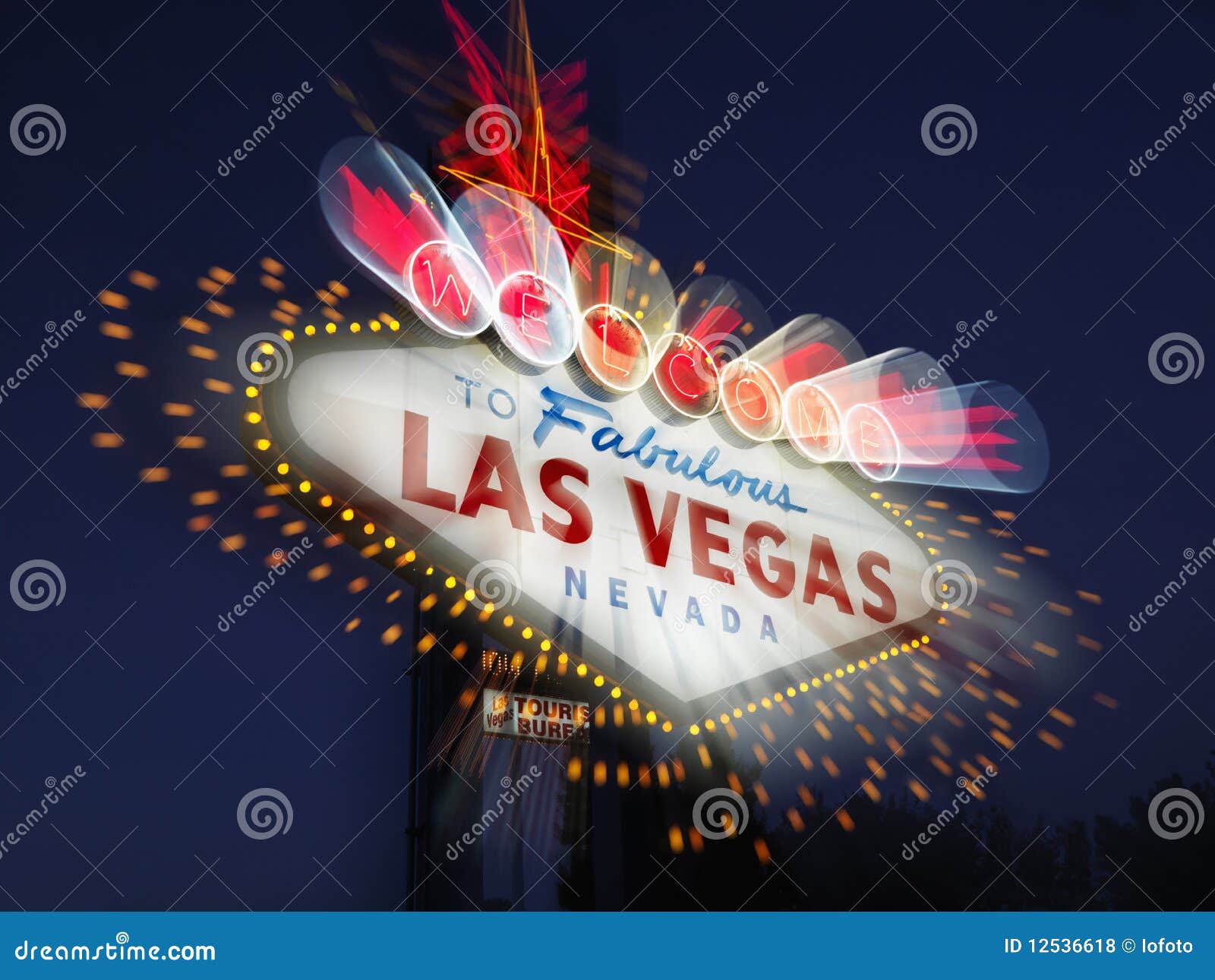 blurred las vegas welcome sign