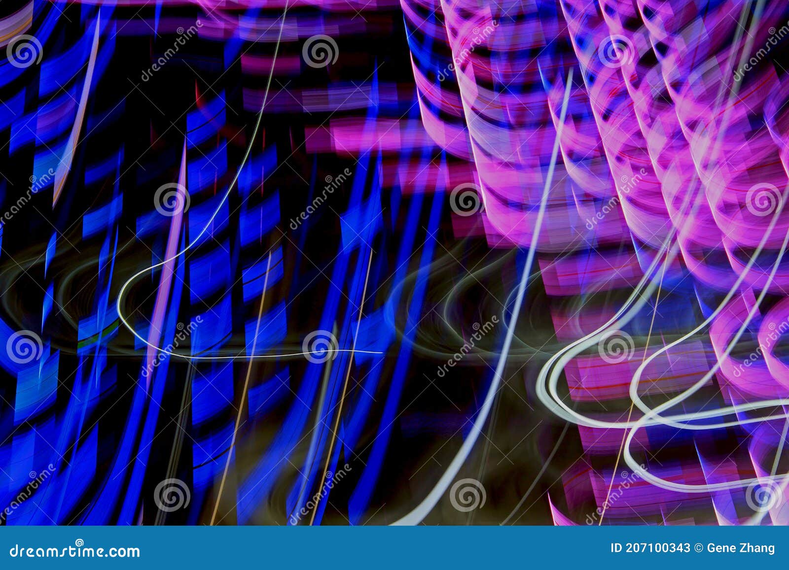 blurred lighting effect in blue and pink