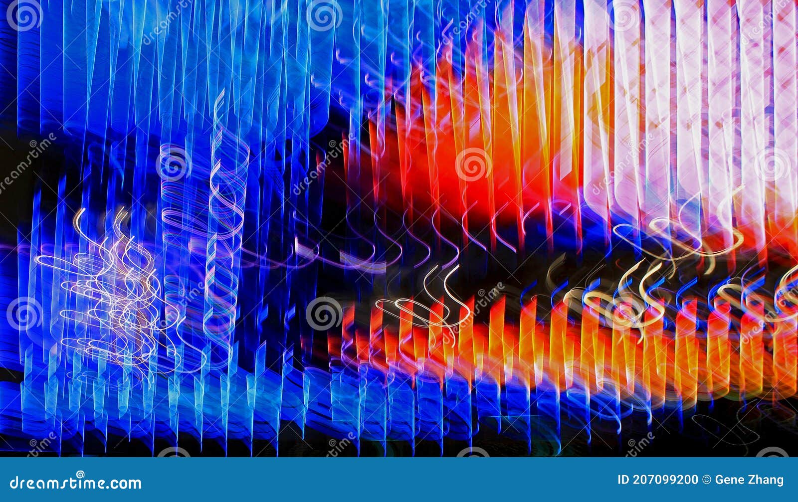blurred lighting effect in spirals