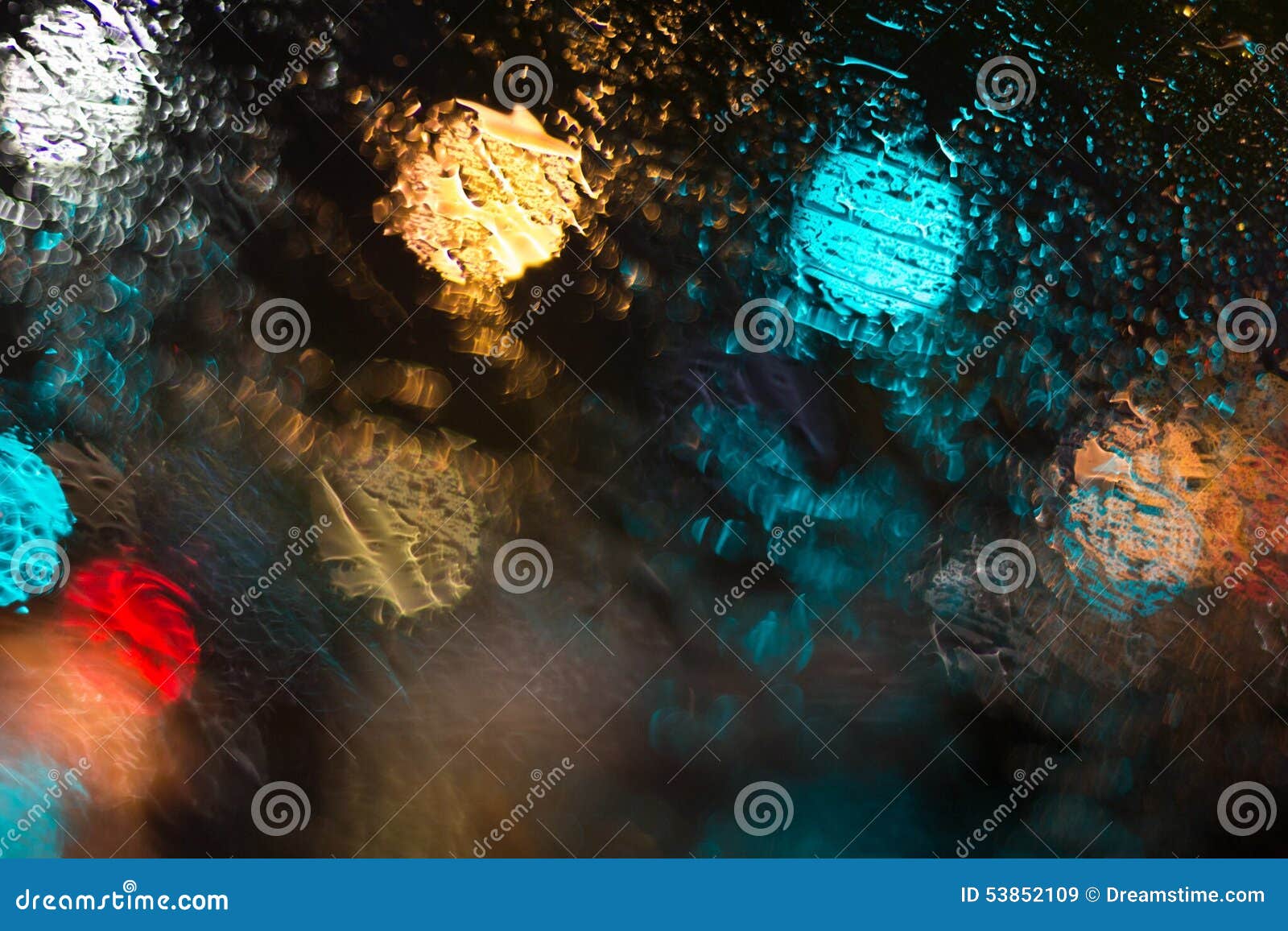 Blurred Lights stock image. Image of blur, rain, night 53852109