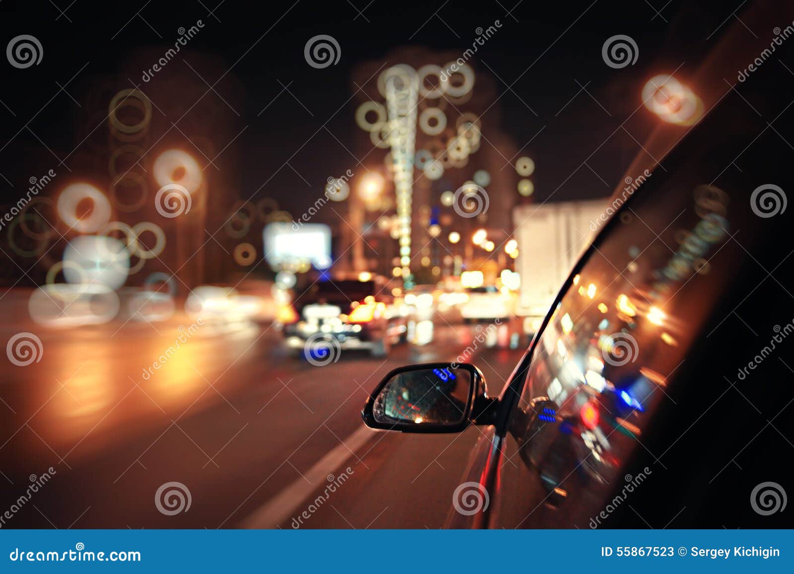 Blurred Night Lights from Car Stock Image Image of light, motion 55867523