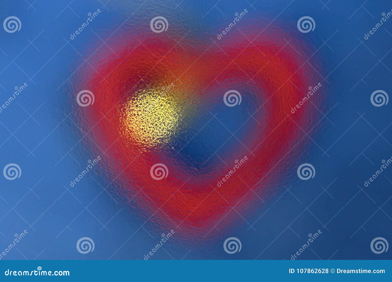 Blurred Red Heart on Blue Background. Valentine`s Day Stock Photo Image of blur, romantic