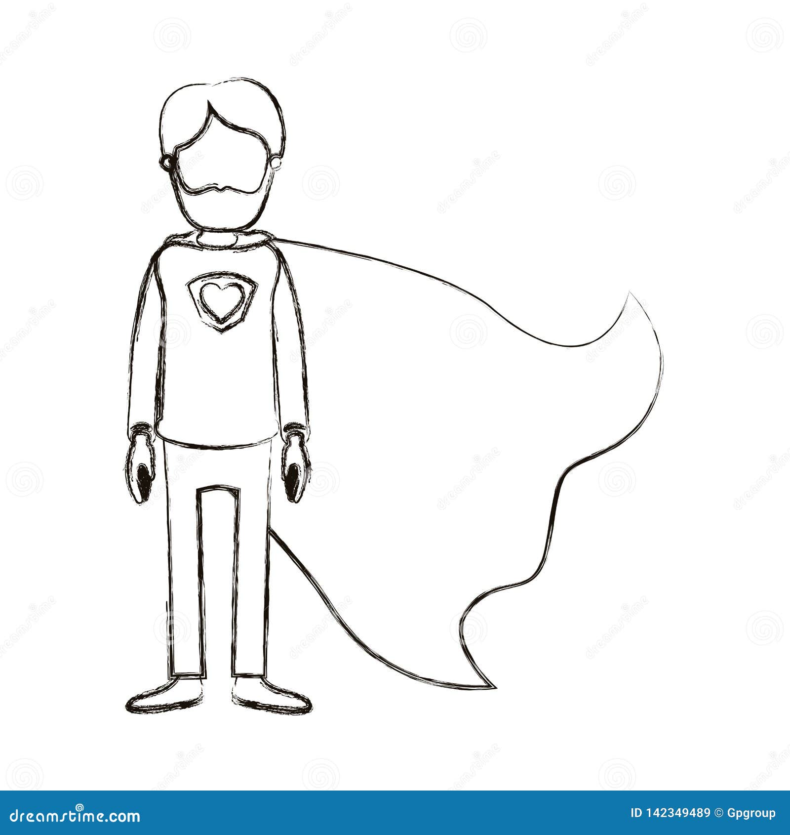 Download Blurred Silhouette Caricature Faceless Full Body Super Dad ...