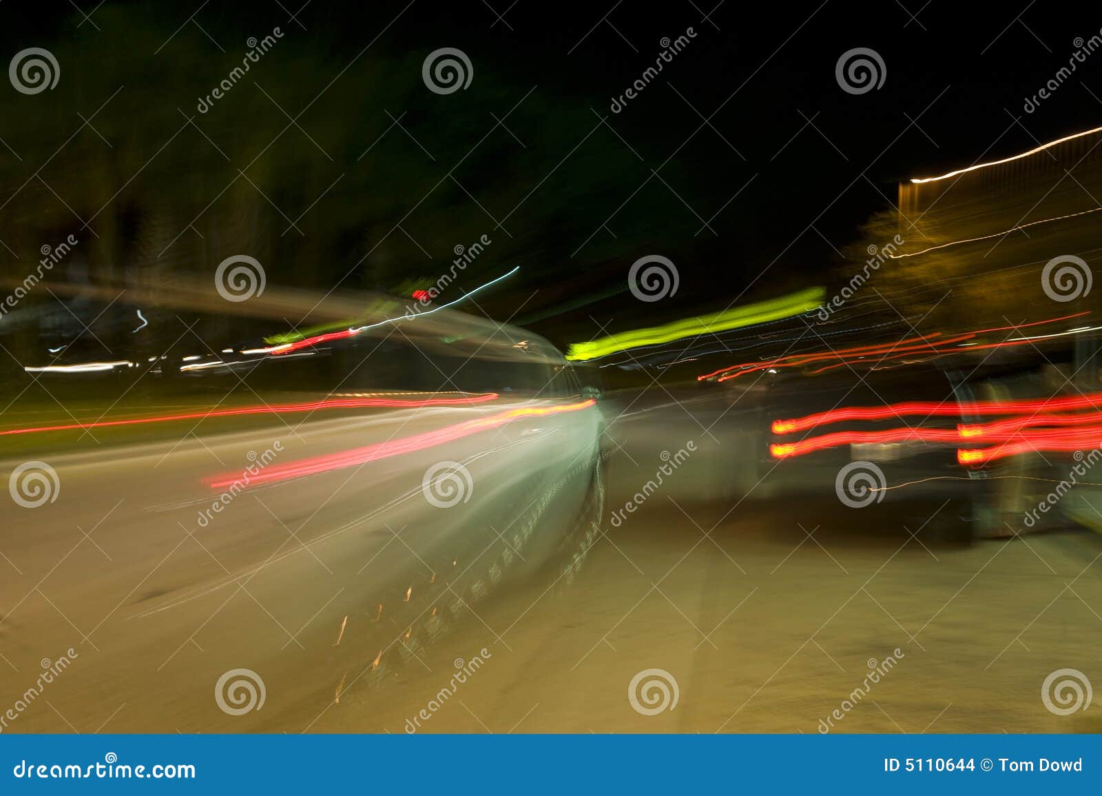 Blurred Vehicle Lights stock photo. Image of speed, motion 5110644