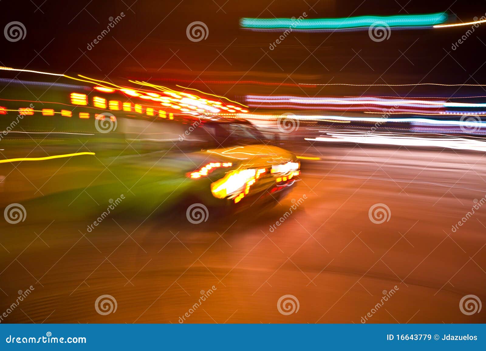 blurry american ambulance in a rush
