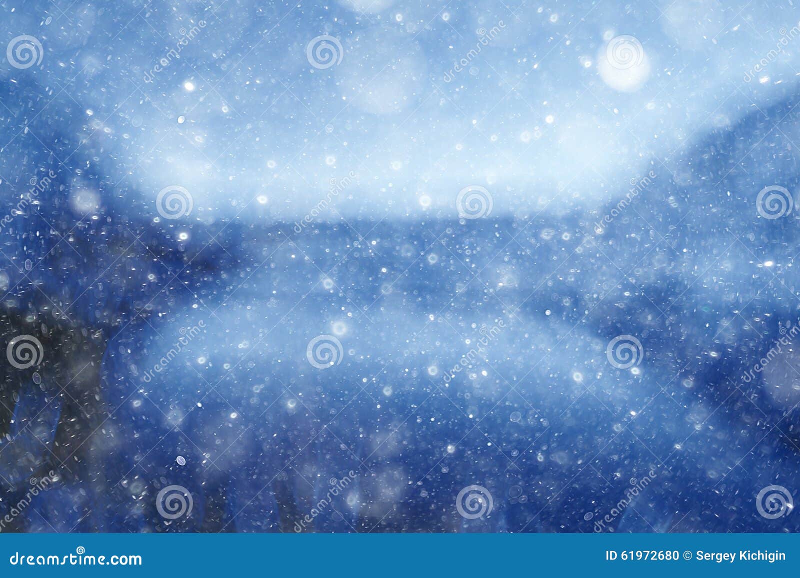 blurry blue background with snow texture