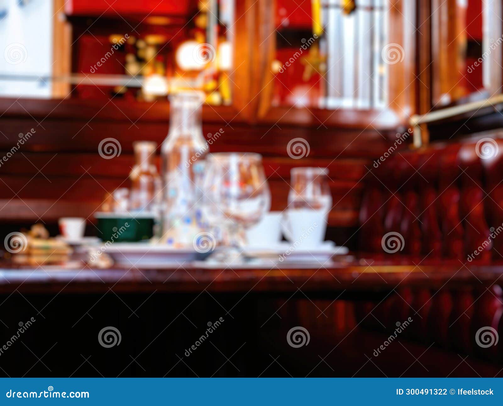 blurry cafe pub table scene