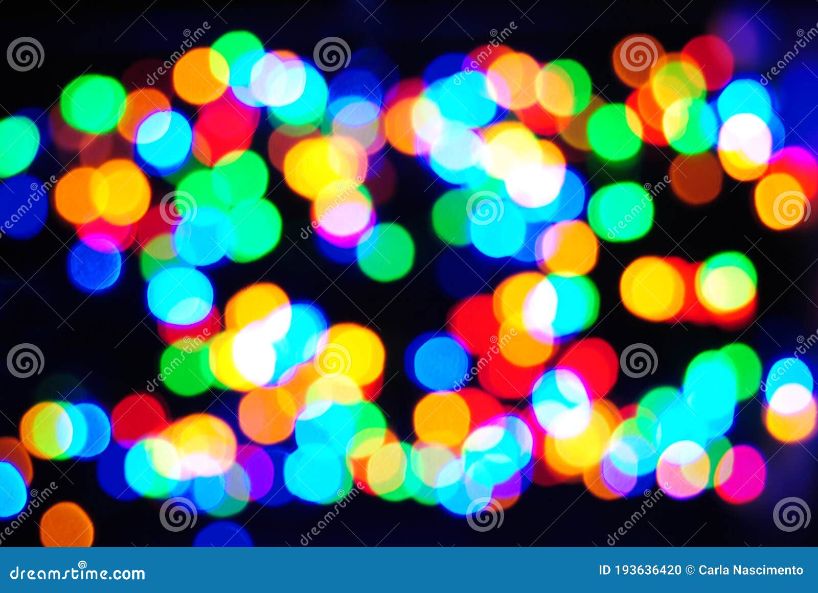 Blurry and Colorful Christmas Lights with Yellow, Red, Green, Light ...